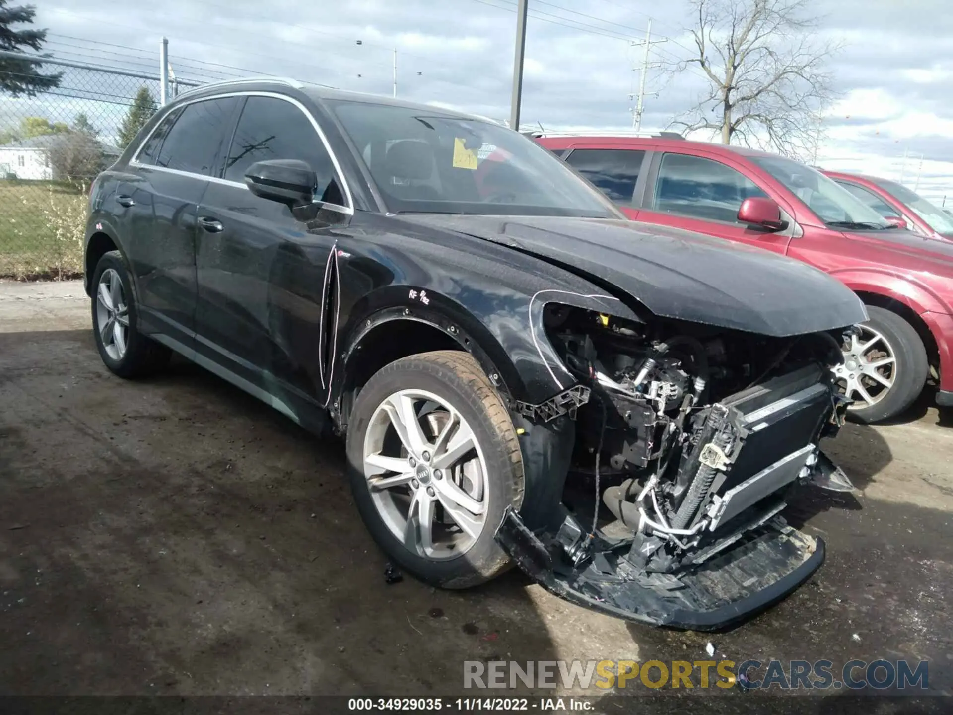 1 fotografías del automóvil dañado WA1EECF35L1084951 AUDI Q3 2020