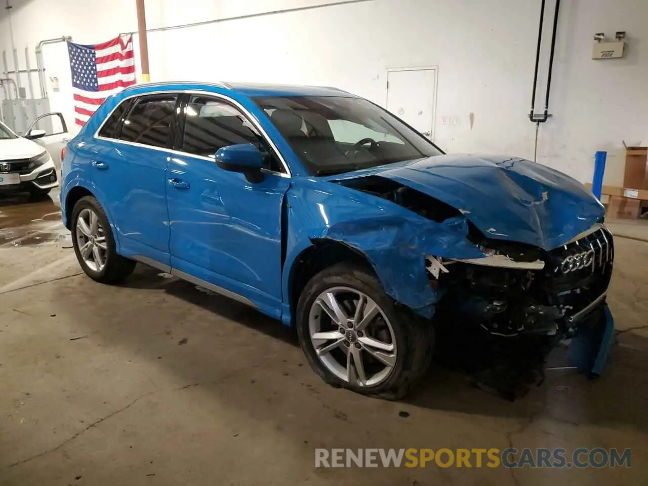 4 fotografías del automóvil dañado WA1FECF31L1030180 AUDI Q3 2020