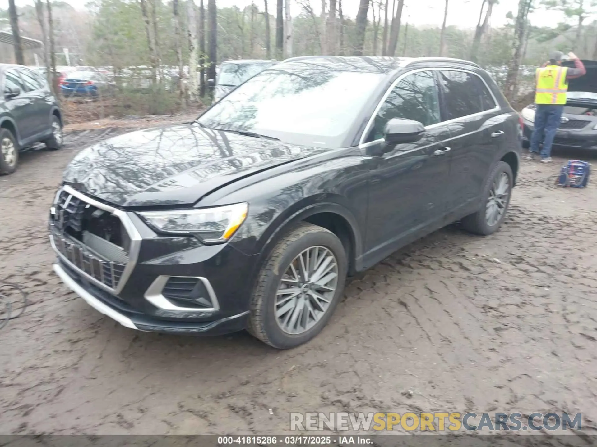 2 fotografías del automóvil dañado WA1AUCF34M1148531 AUDI Q3 2021