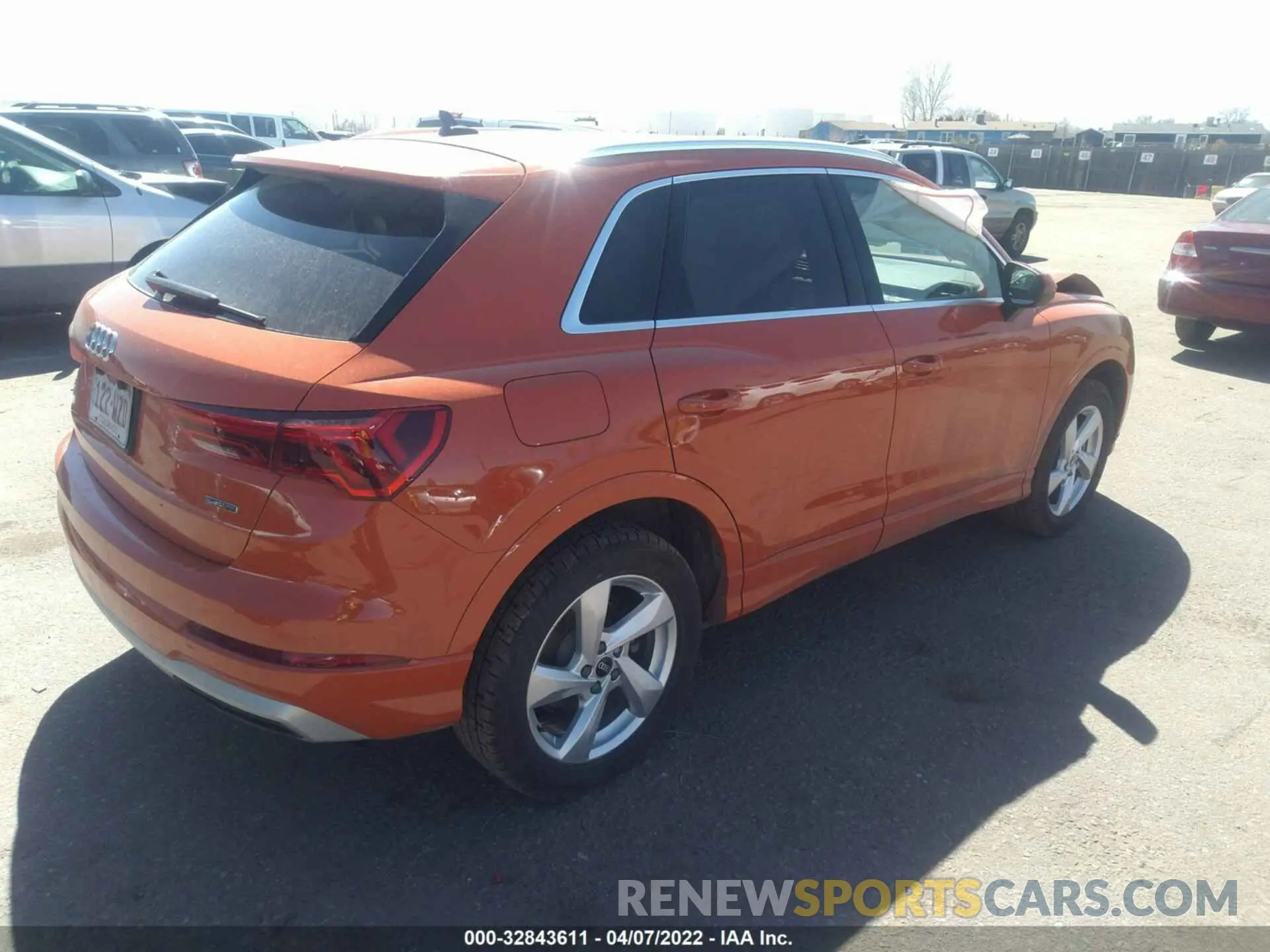 4 fotografías del automóvil dañado WA1AUCF37M1135014 AUDI Q3 2021