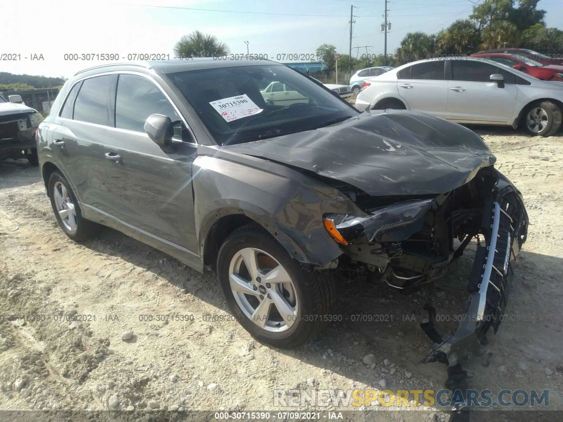 1 fotografías del automóvil dañado WA1AUCF38M1065796 AUDI Q3 2021