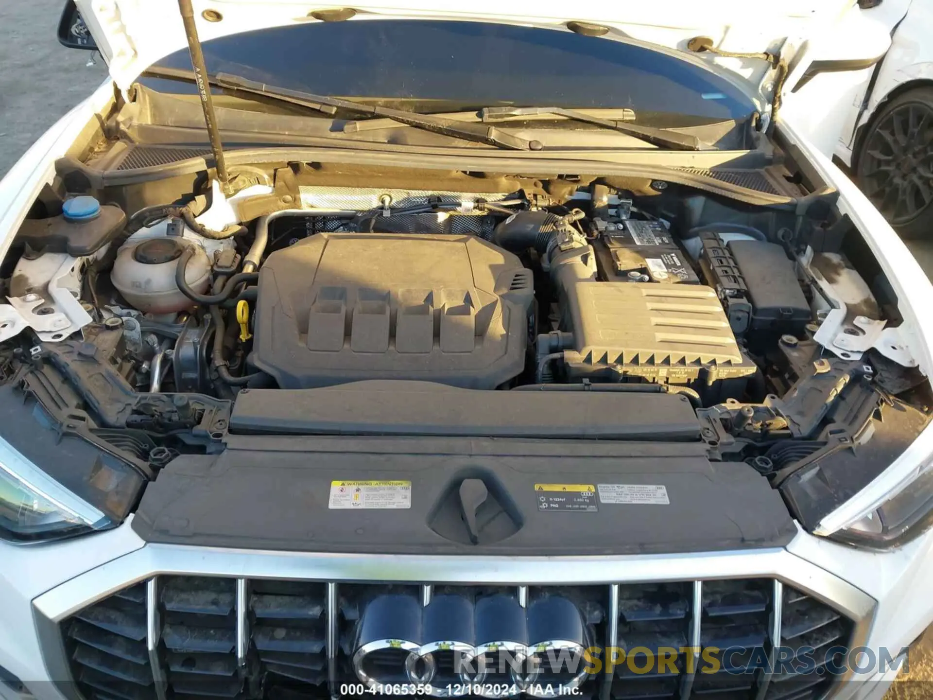 10 fotografías del automóvil dañado WA1AUCF38M1132624 AUDI Q3 2021