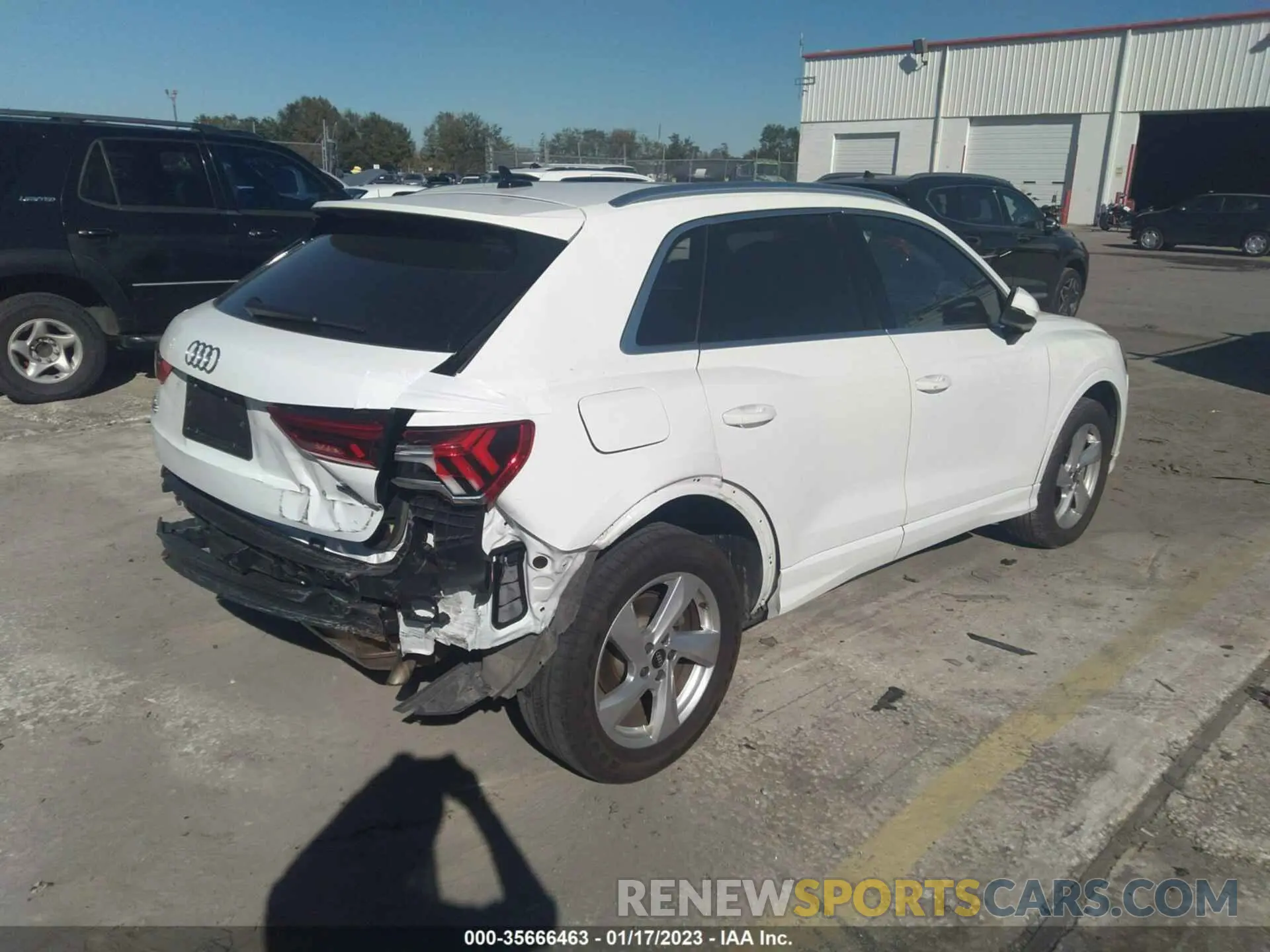 4 fotografías del automóvil dañado WA1AUCF39M1088892 AUDI Q3 2021