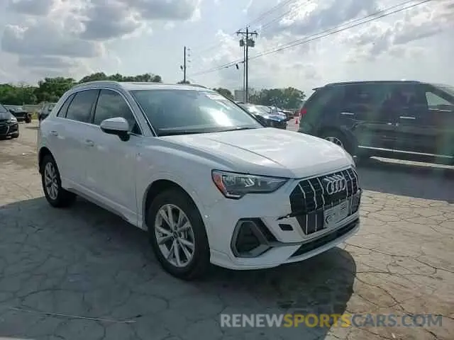 13 fotografías del automóvil dañado WA1DECF32M1045084 AUDI Q3 2021