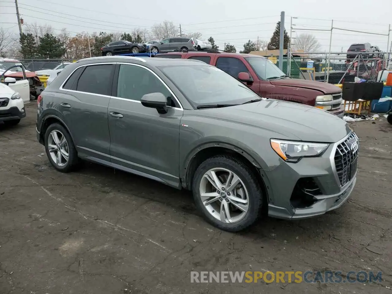 4 fotografías del automóvil dañado WA1DECF34M1013785 AUDI Q3 2021