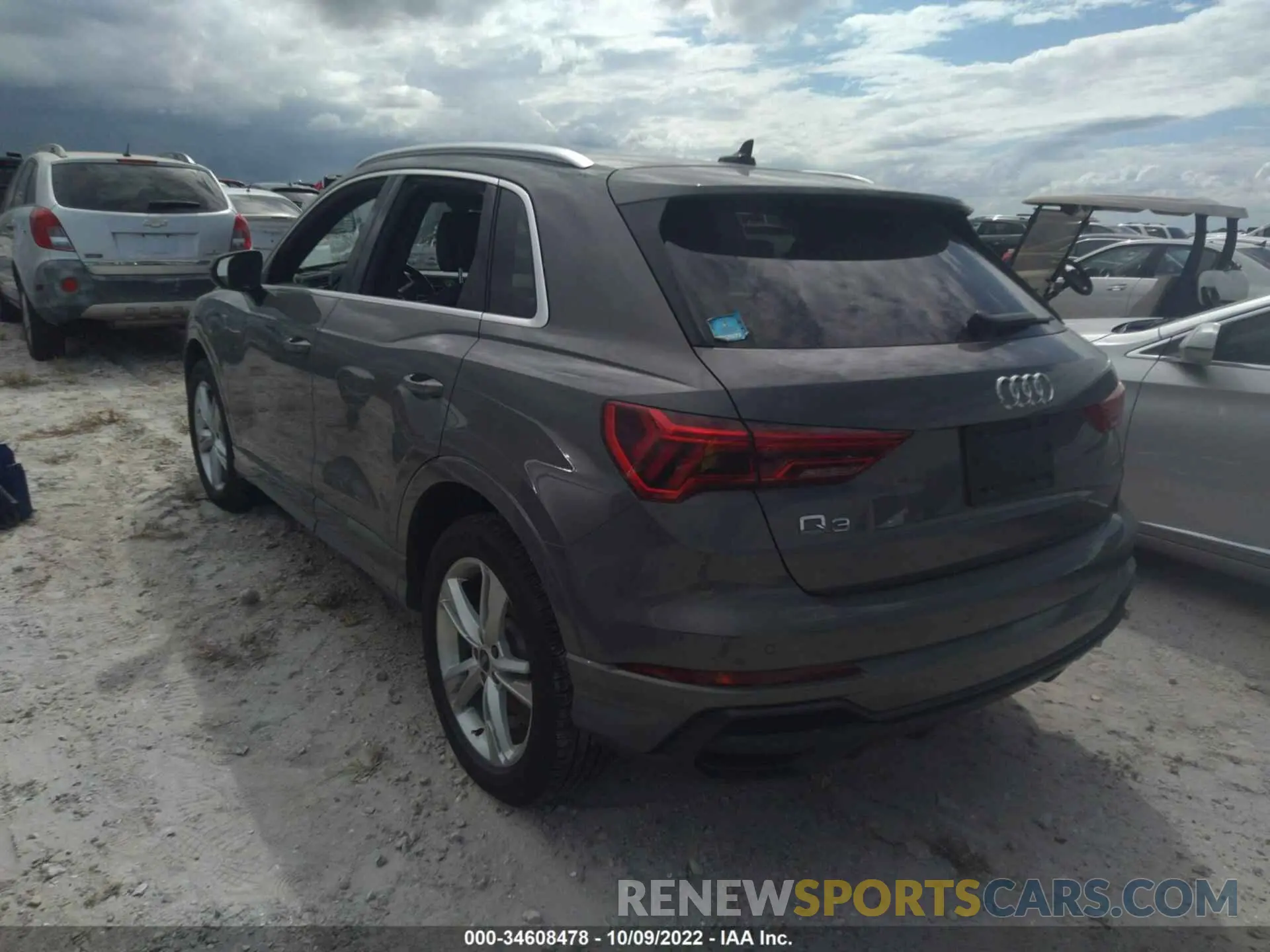 3 fotografías del automóvil dañado WA1DECF36M1019555 AUDI Q3 2021