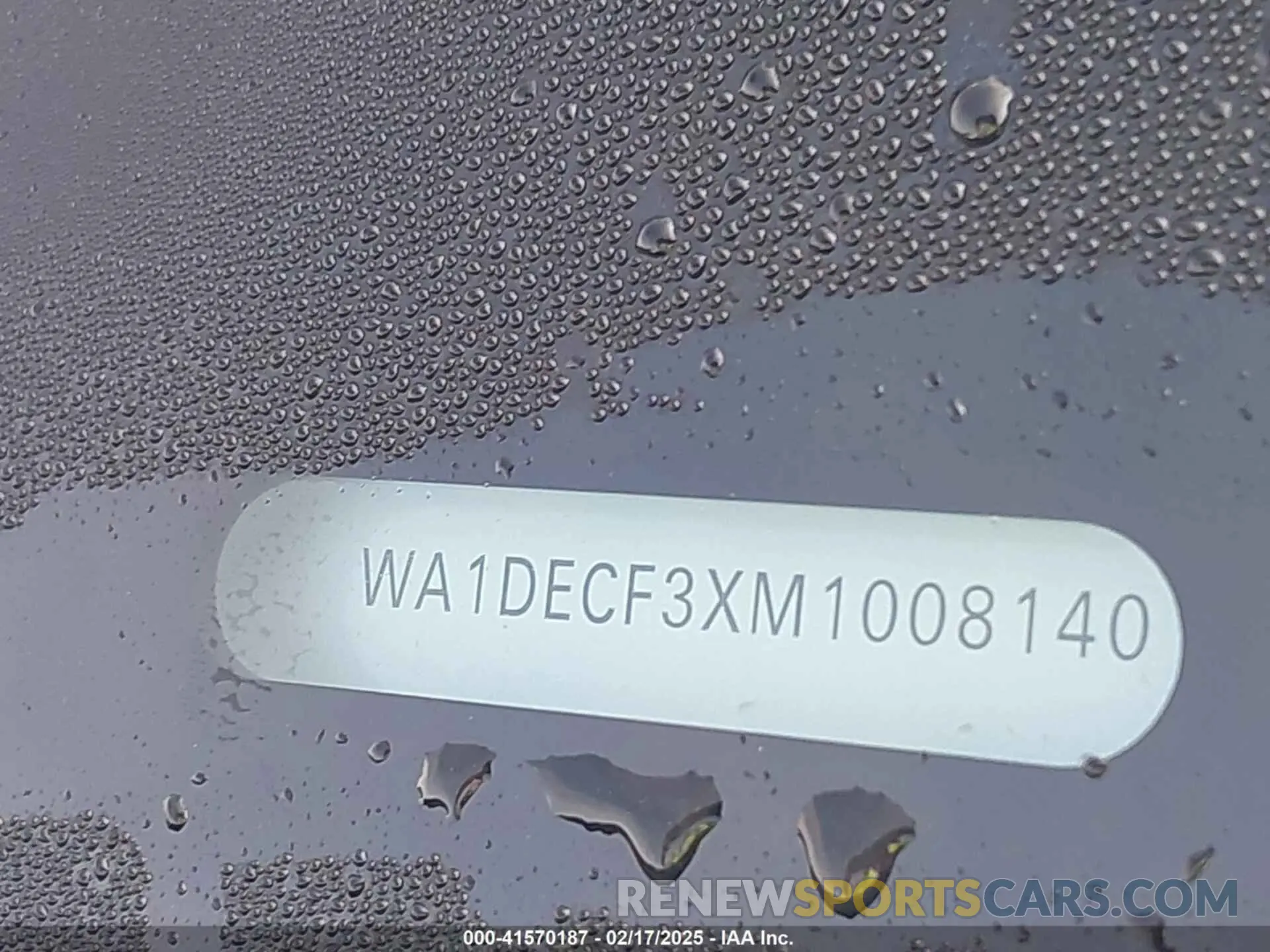 9 fotografías del automóvil dañado WA1DECF3XM1008140 AUDI Q3 2021