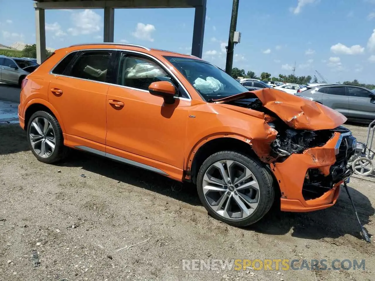 4 fotografías del automóvil dañado WA1DEDF37M1097879 AUDI Q3 2021