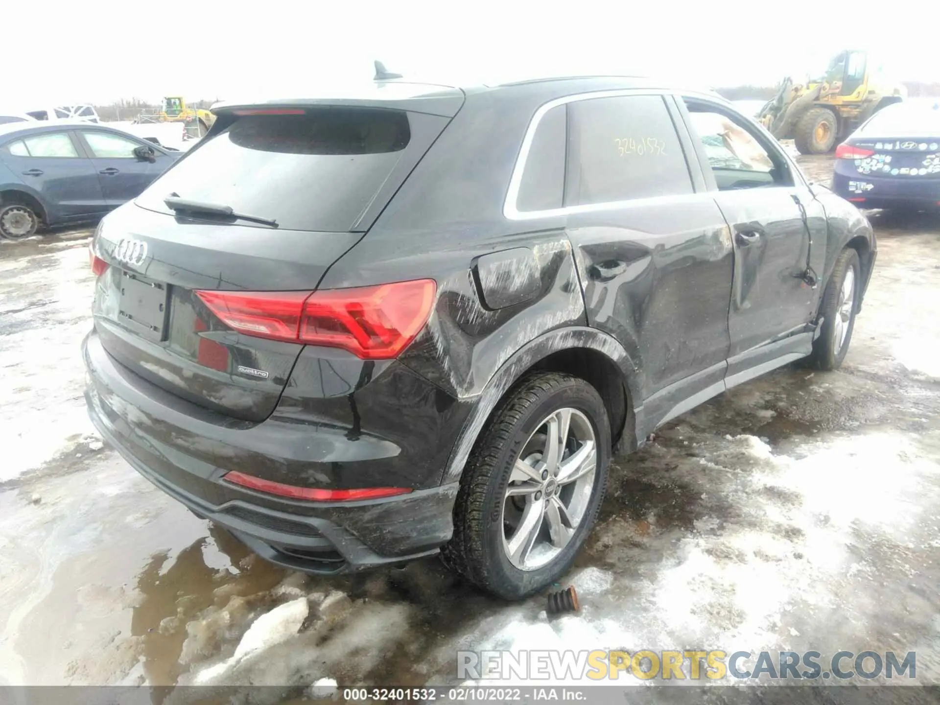 4 fotografías del automóvil dañado WA1EECF31M1019810 AUDI Q3 2021
