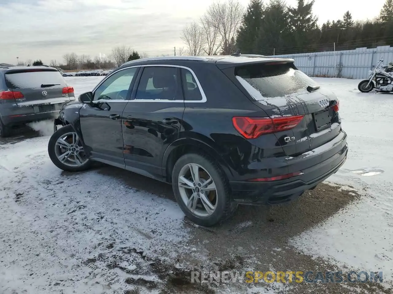 2 fotografías del automóvil dañado WA1EECF35M1028042 AUDI Q3 2021