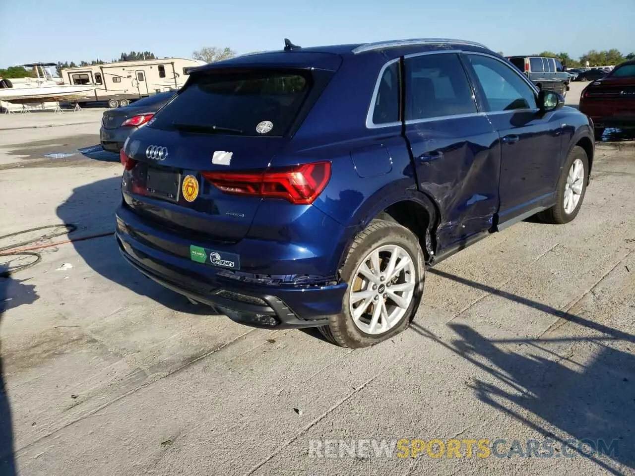 4 fotografías del automóvil dañado WA1EECF36M1024341 AUDI Q3 2021