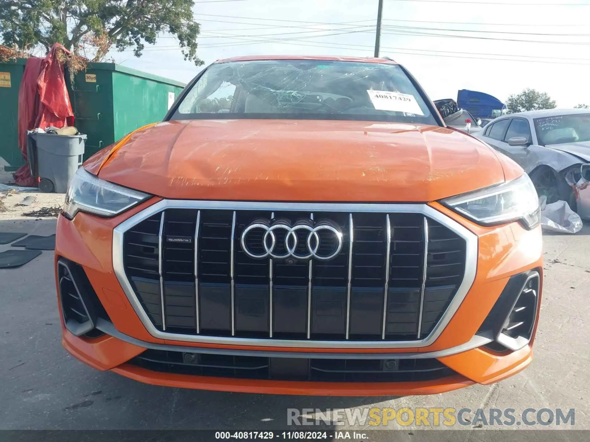 13 fotografías del automóvil dañado WA1EECF36M1100673 AUDI Q3 2021