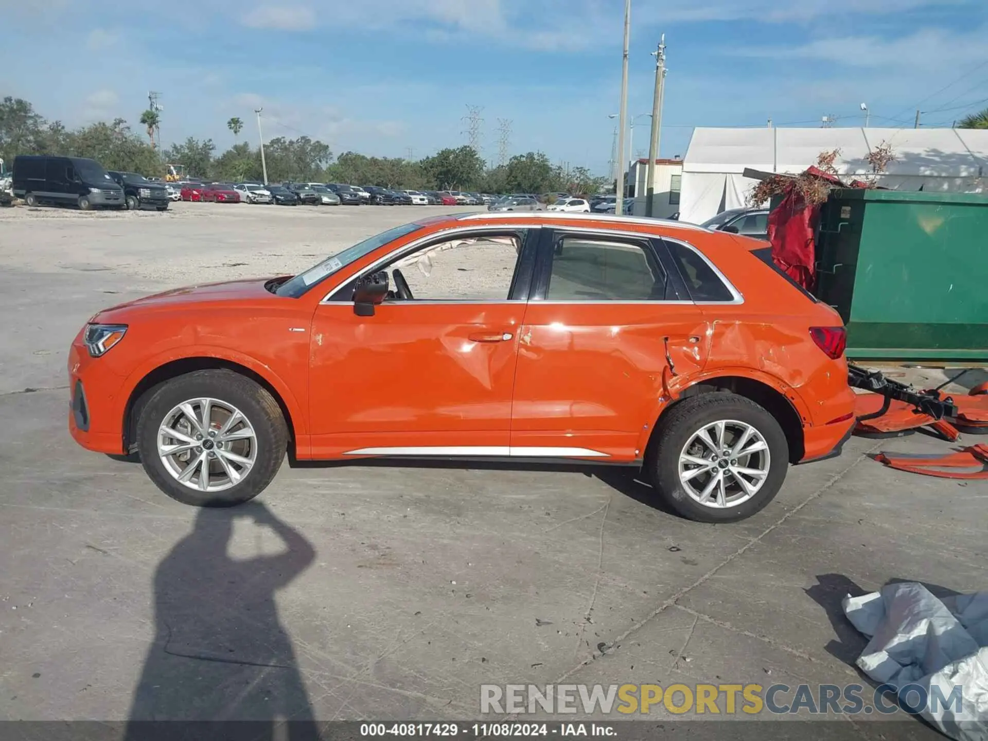 15 fotografías del automóvil dañado WA1EECF36M1100673 AUDI Q3 2021