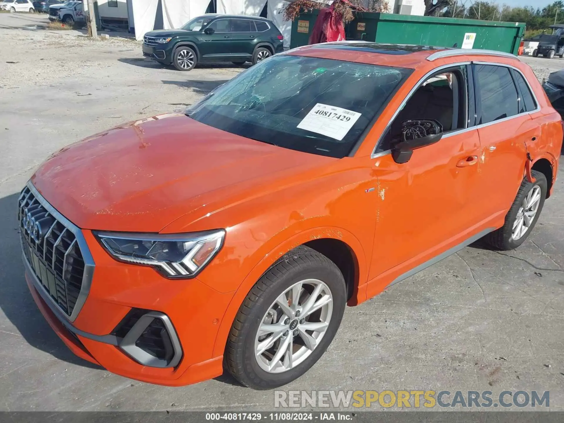 6 fotografías del automóvil dañado WA1EECF36M1100673 AUDI Q3 2021