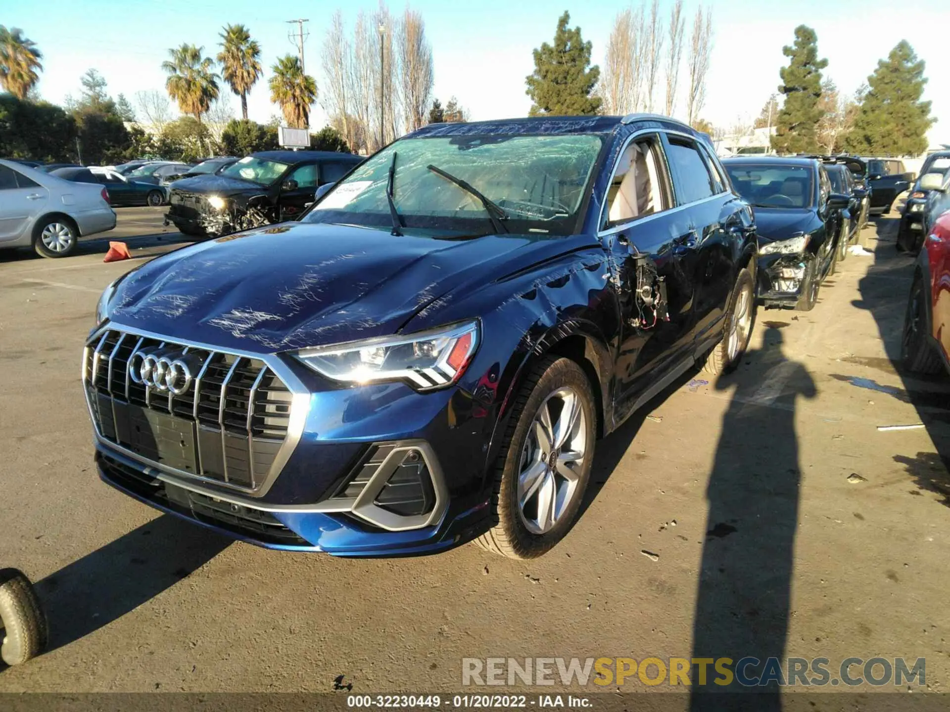 2 fotografías del automóvil dañado WA1EECF37M1044792 AUDI Q3 2021