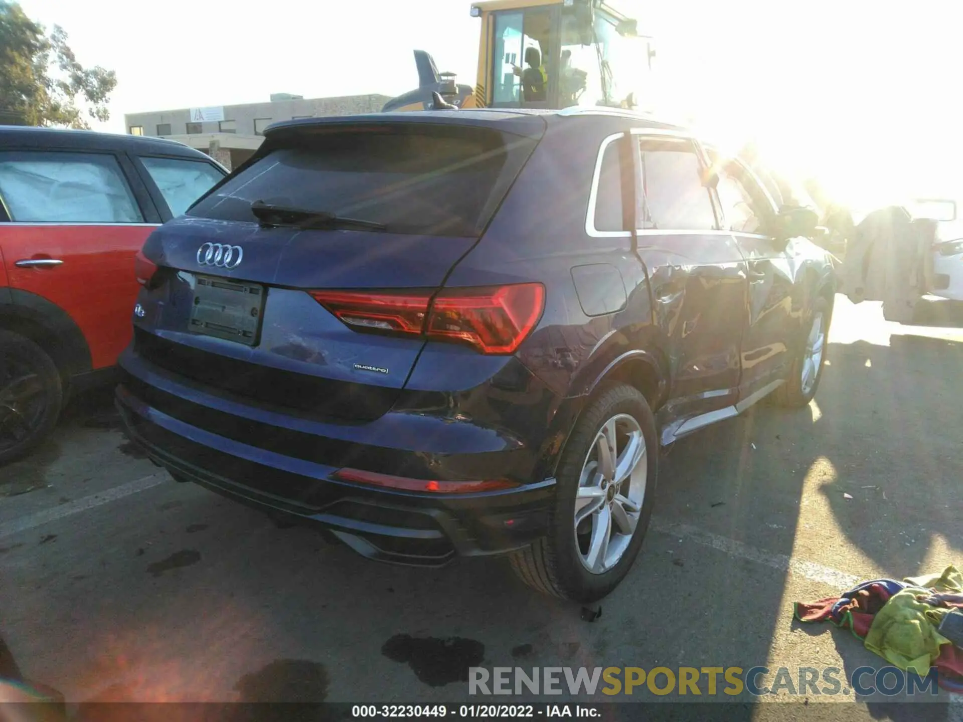 4 fotografías del automóvil dañado WA1EECF37M1044792 AUDI Q3 2021