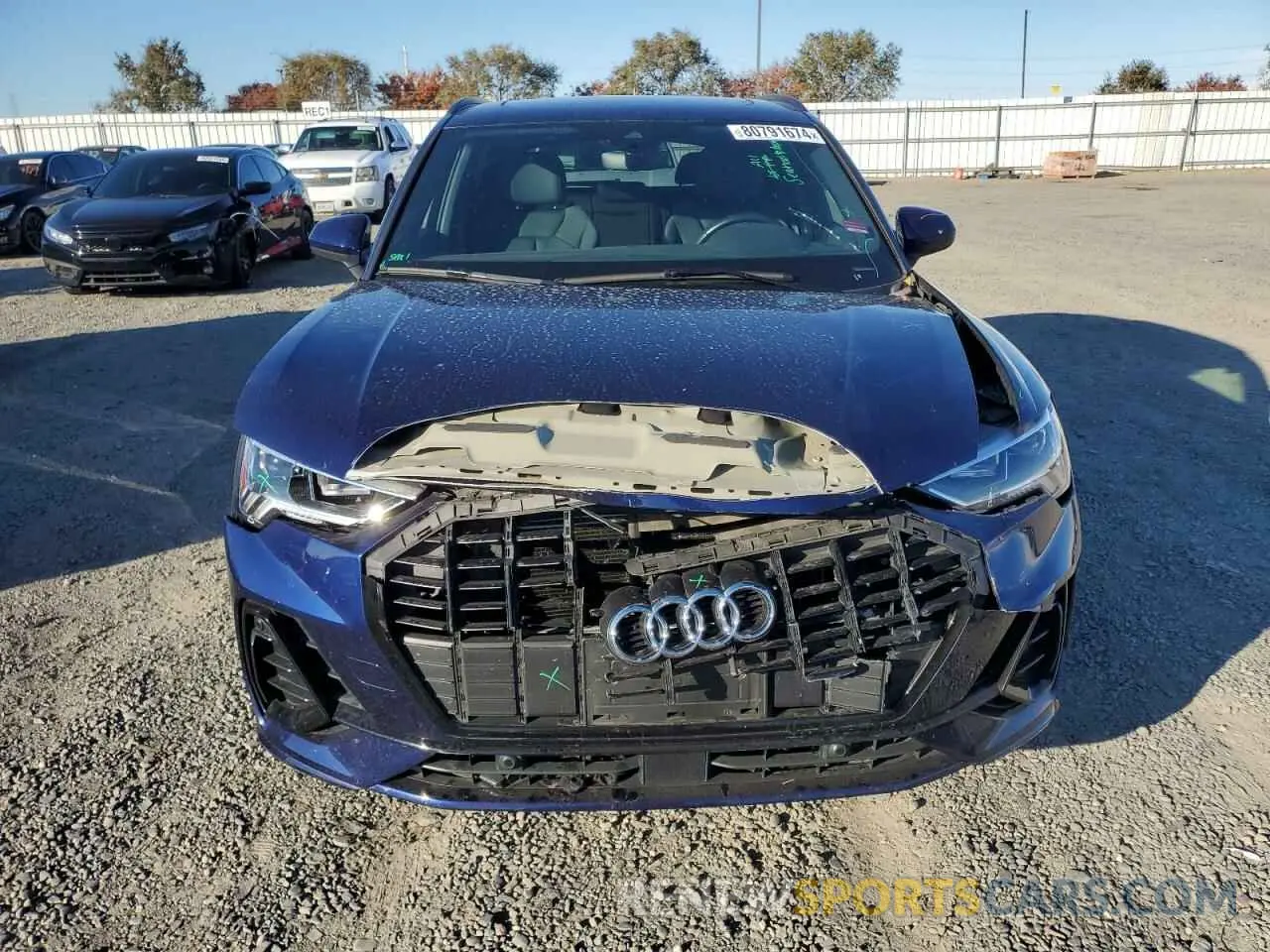 5 fotografías del automóvil dañado WA1EECF37M1055694 AUDI Q3 2021