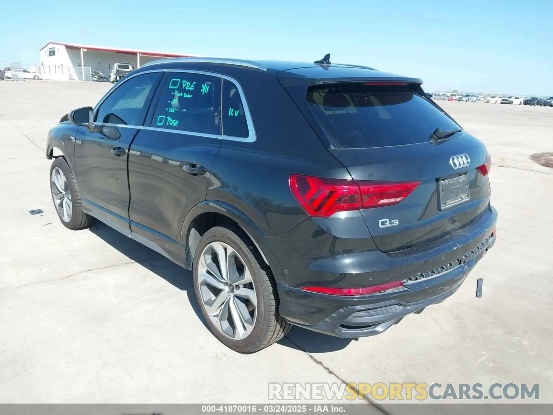 3 fotografías del automóvil dañado WA1EECF3XM1133790 AUDI Q3 2021