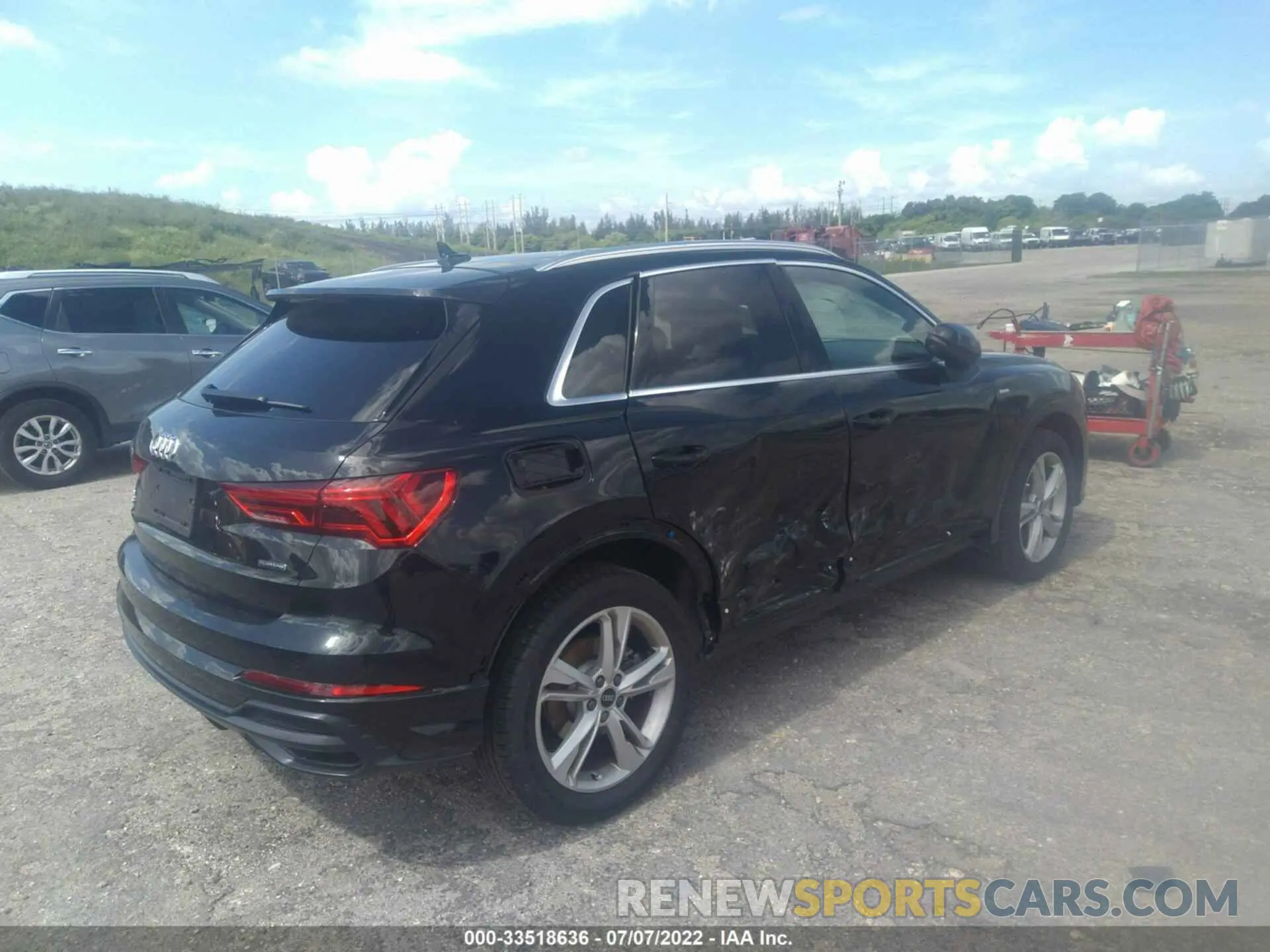 4 fotografías del automóvil dañado WA1DECF31N1054733 AUDI Q3 2022