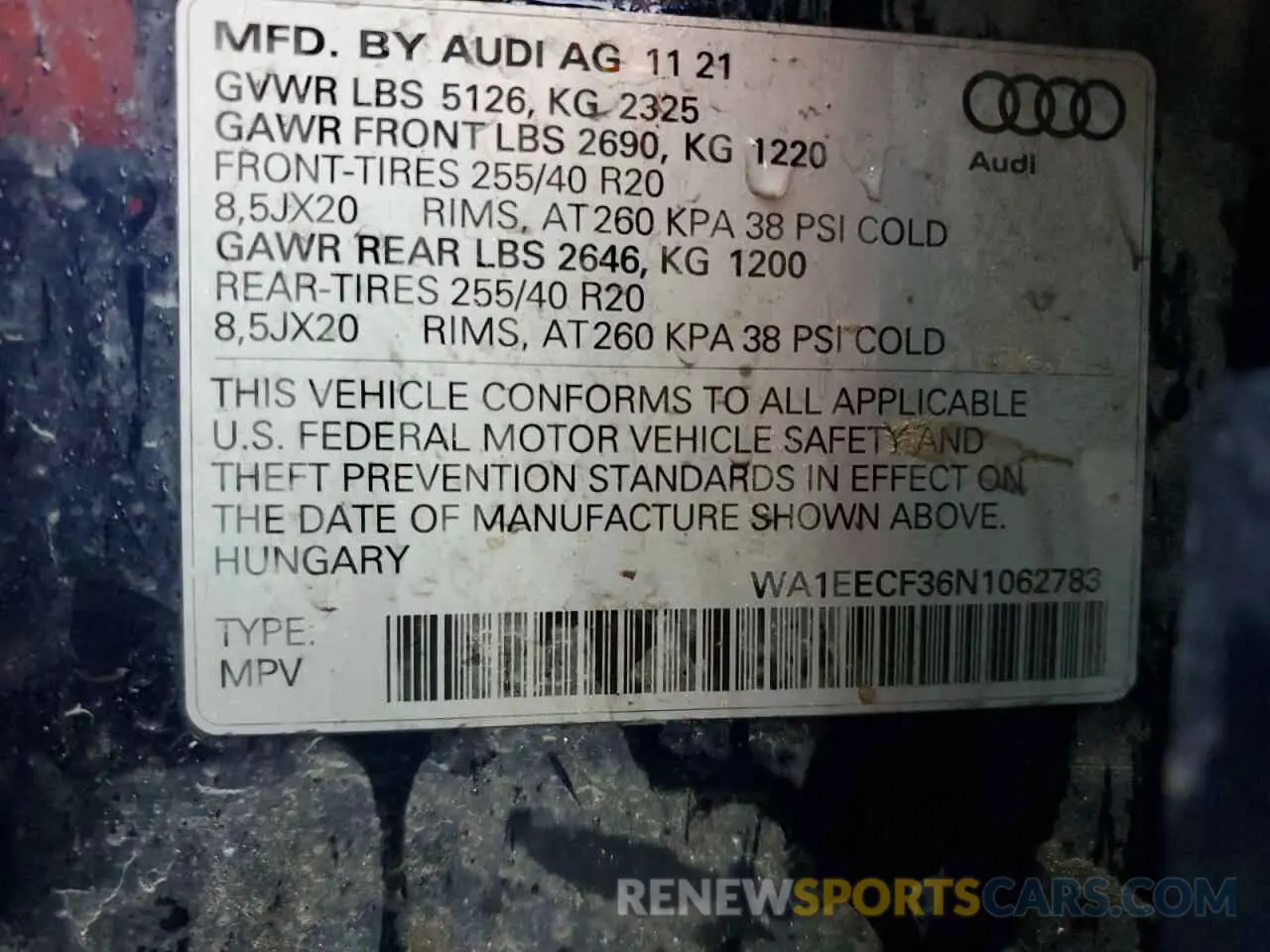 13 fotografías del automóvil dañado WA1EECF36N1062783 AUDI Q3 2022