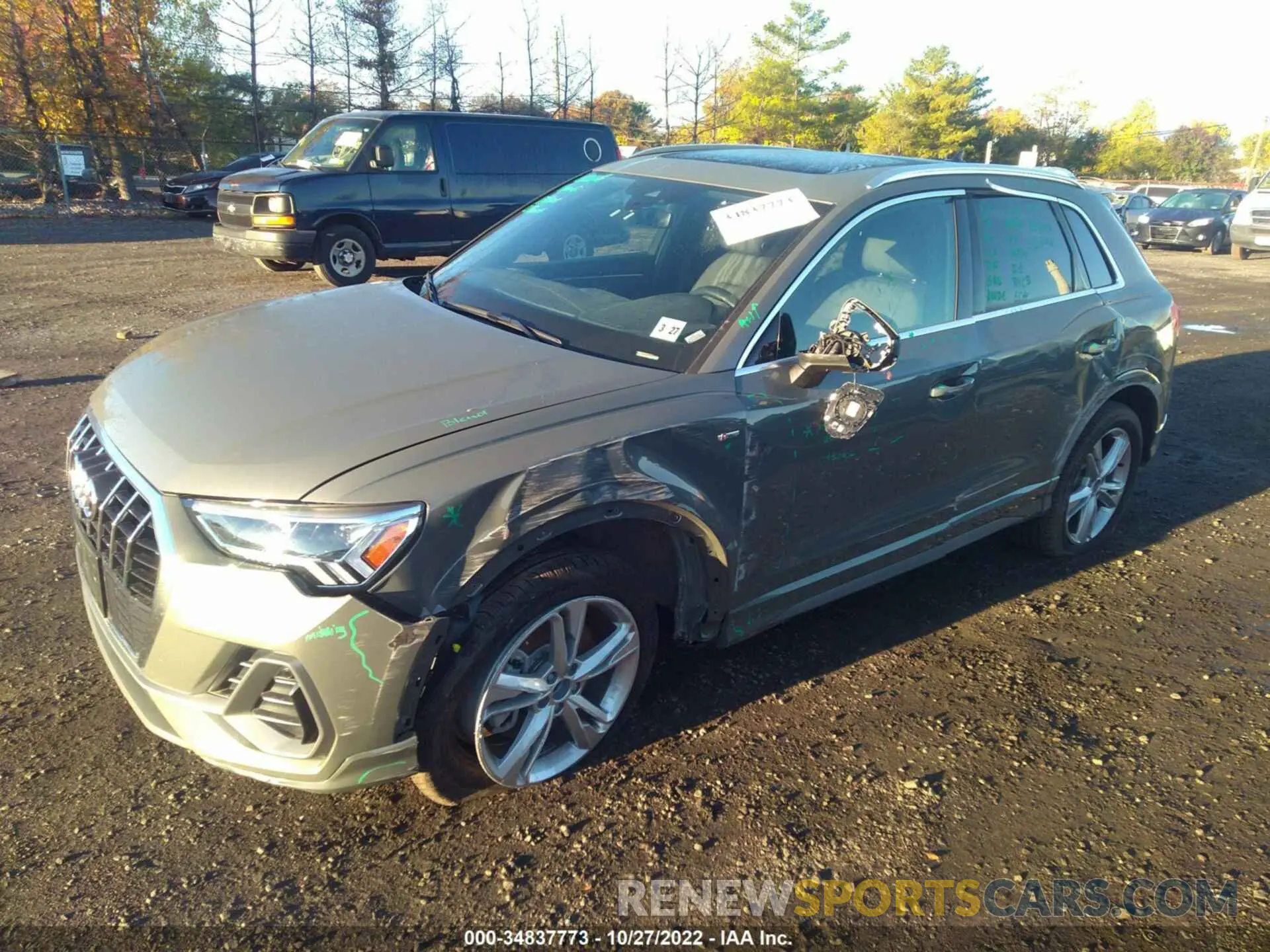 2 fotografías del automóvil dañado WA1EECF38N1079780 AUDI Q3 2022
