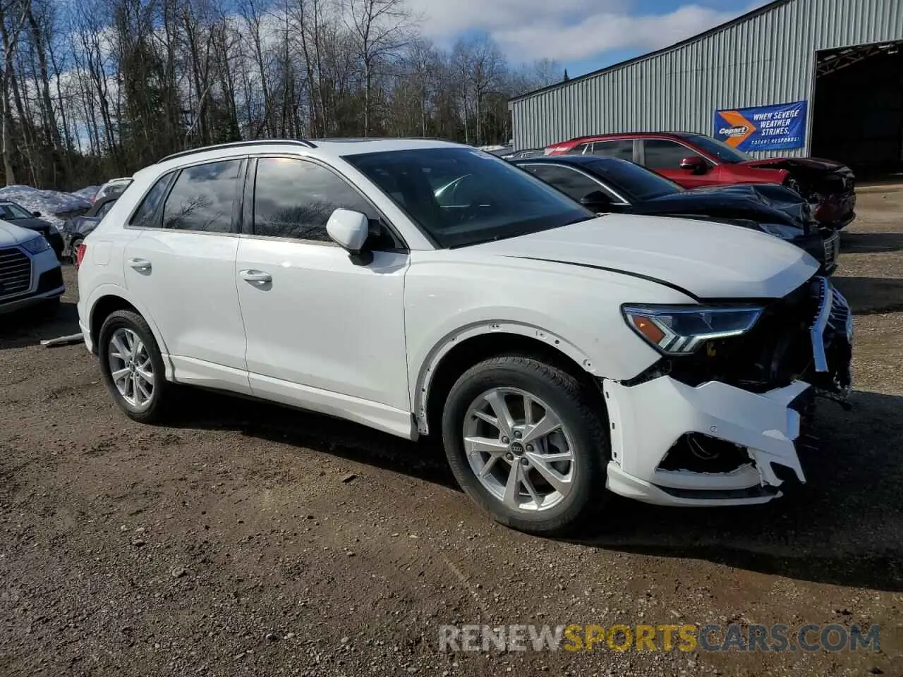4 fotografías del automóvil dañado WA1AECF31P1116654 AUDI Q3 2023