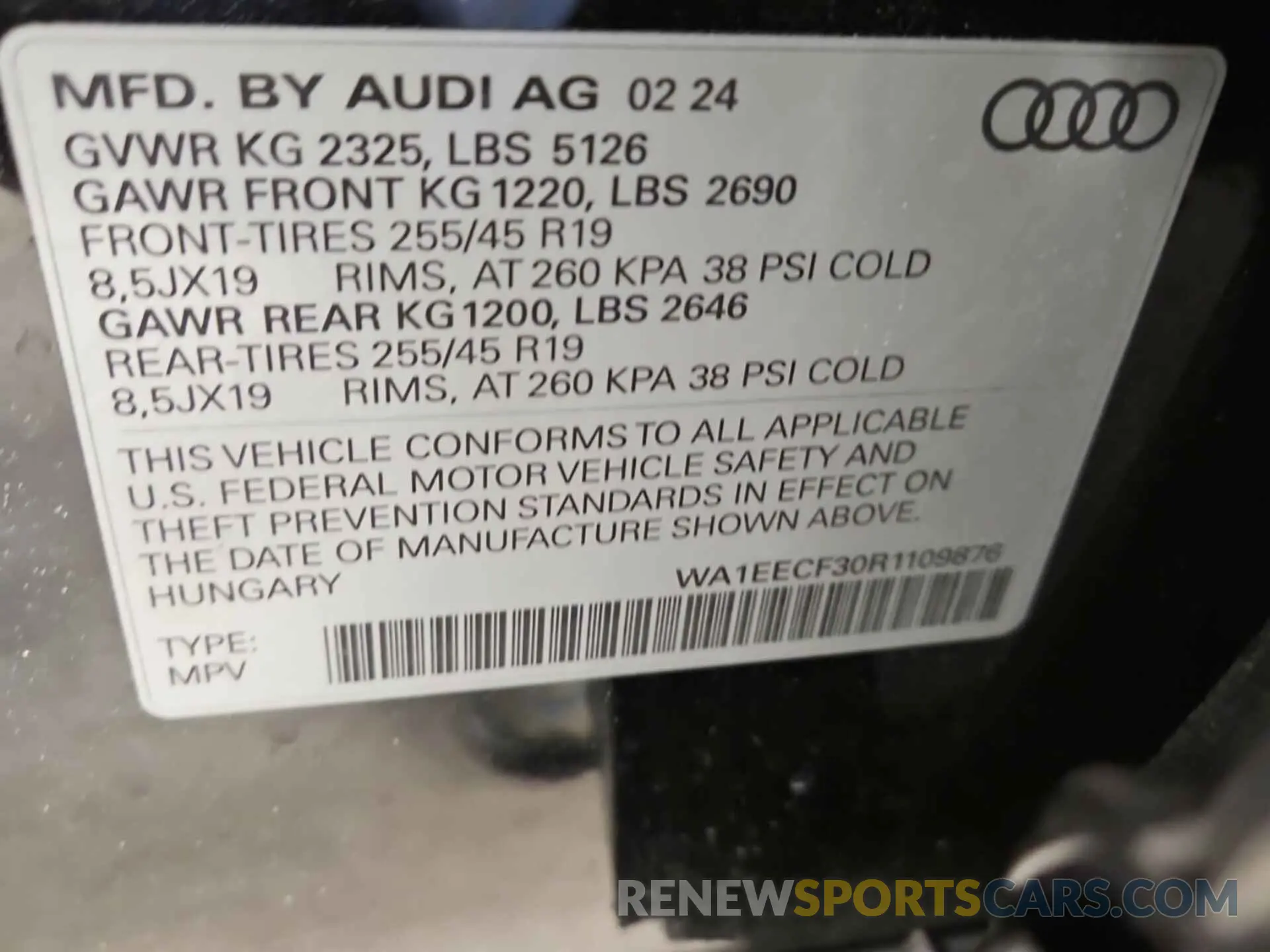 1 fotografías del automóvil dañado WA1EECF30R1109876 AUDI Q3 2024