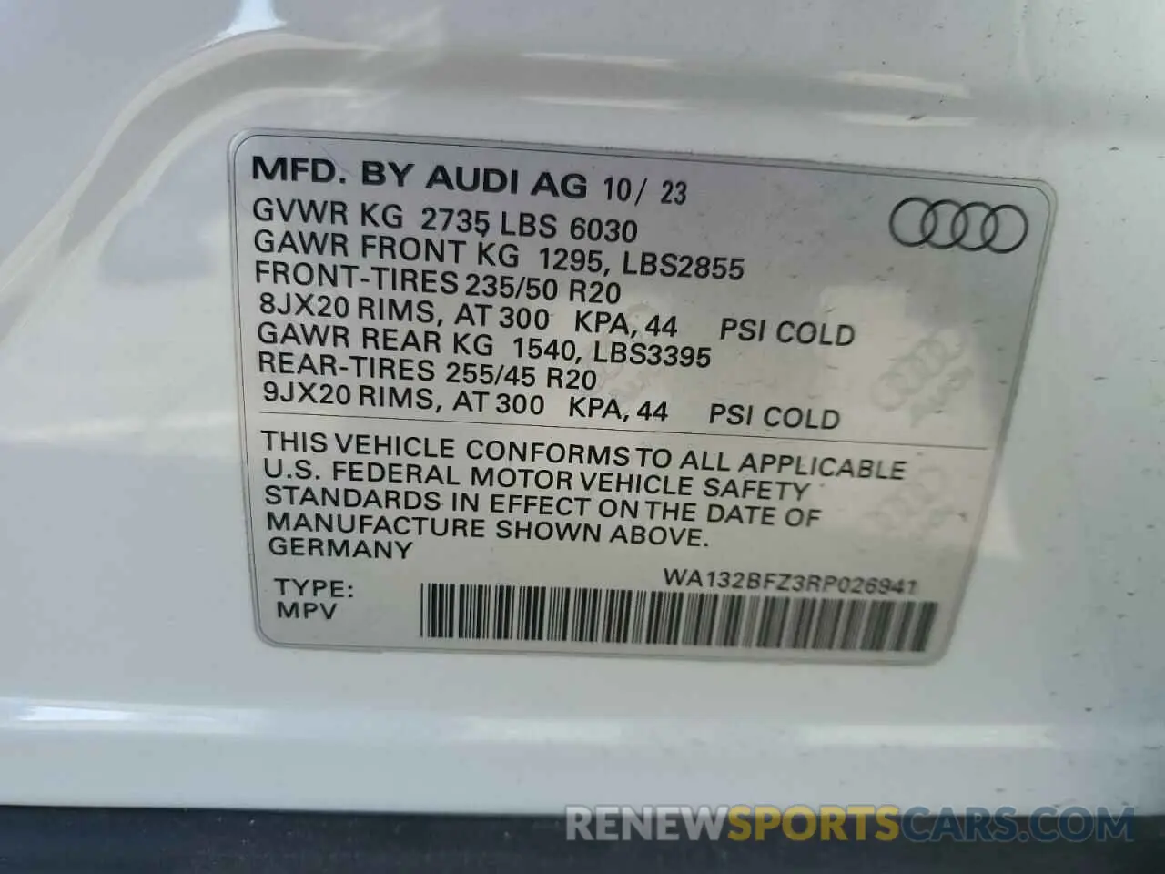 16 fotografías del automóvil dañado WA132BFZ3RP026941 AUDI Q4 E-TRON 2024