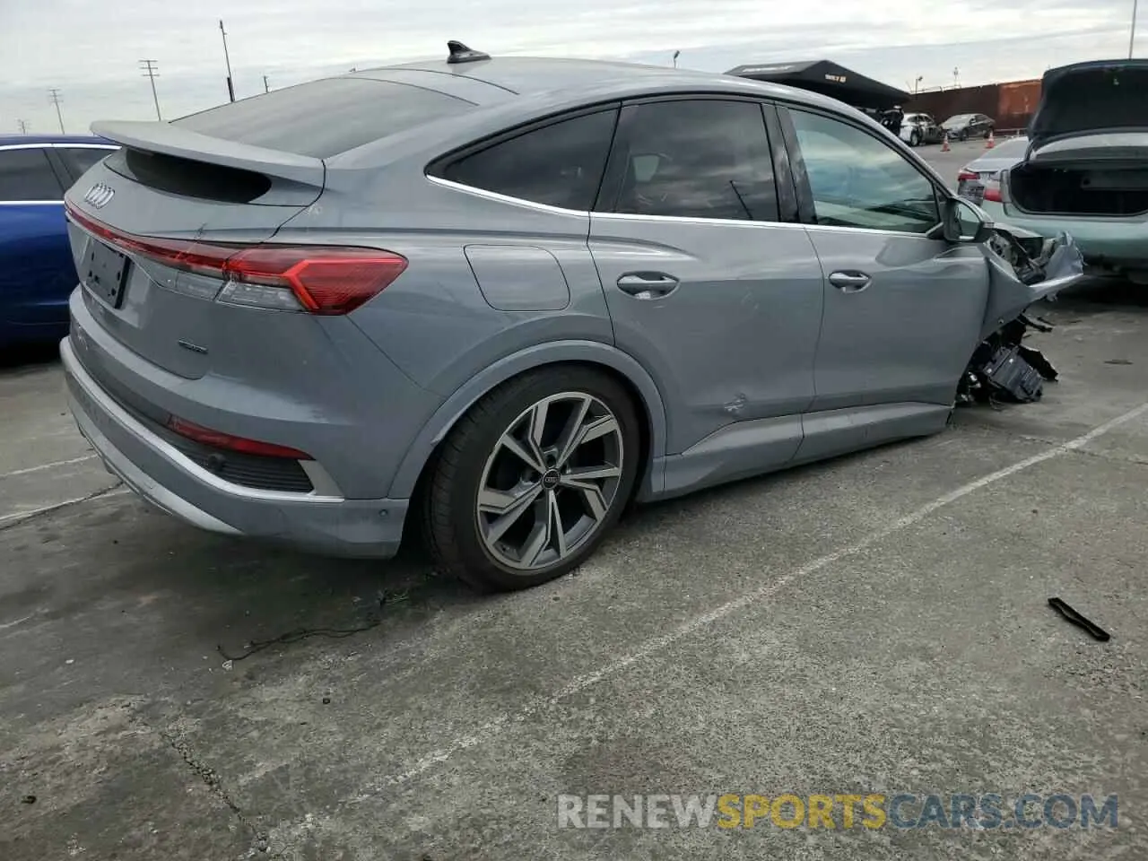 3 fotografías del automóvil dañado WA132BFZXRP029092 AUDI Q4 E-TRON 2024
