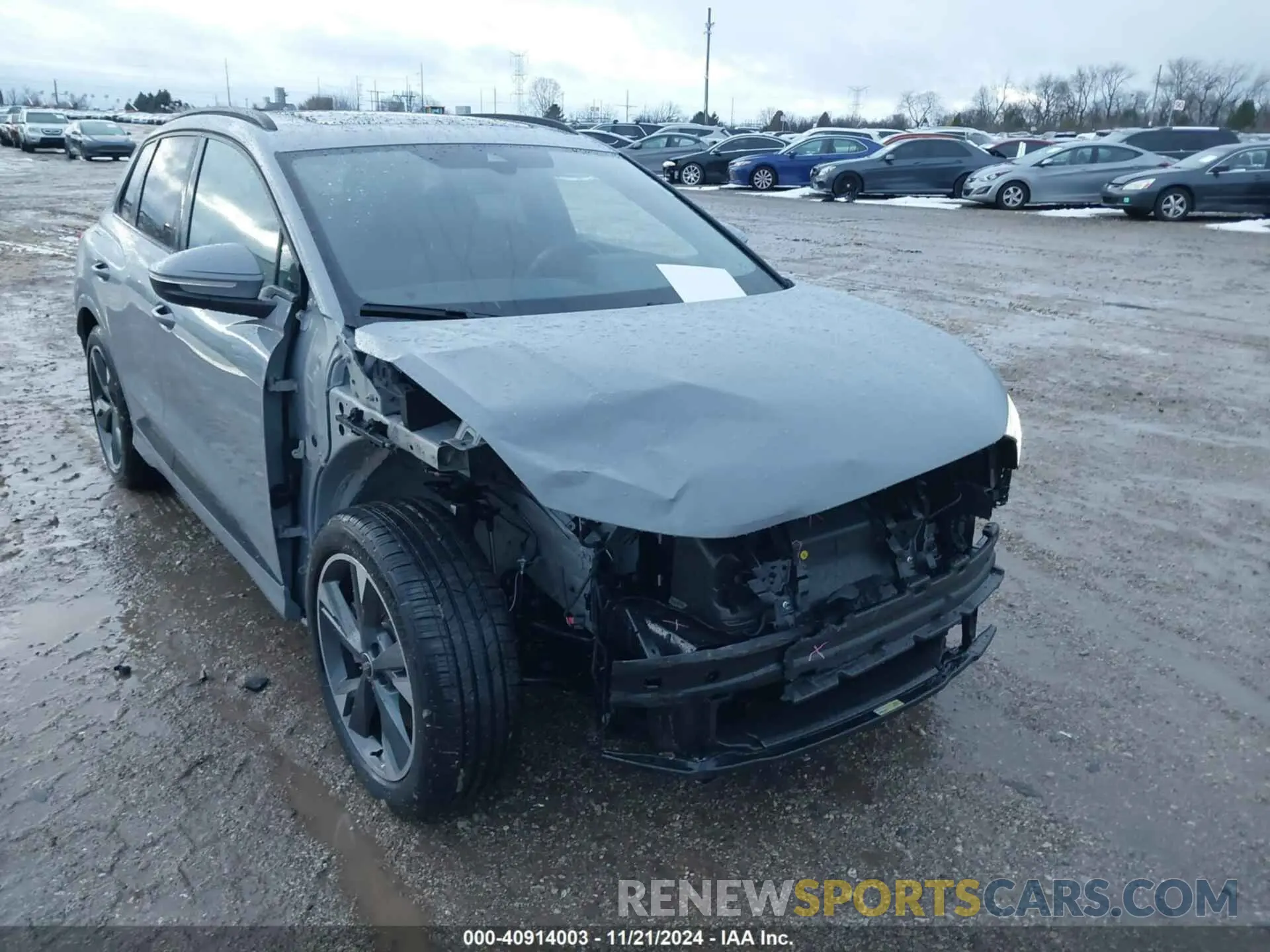 6 fotografías del automóvil dañado WA1KUBFZ8RP062730 AUDI Q4 E-TRON 2024