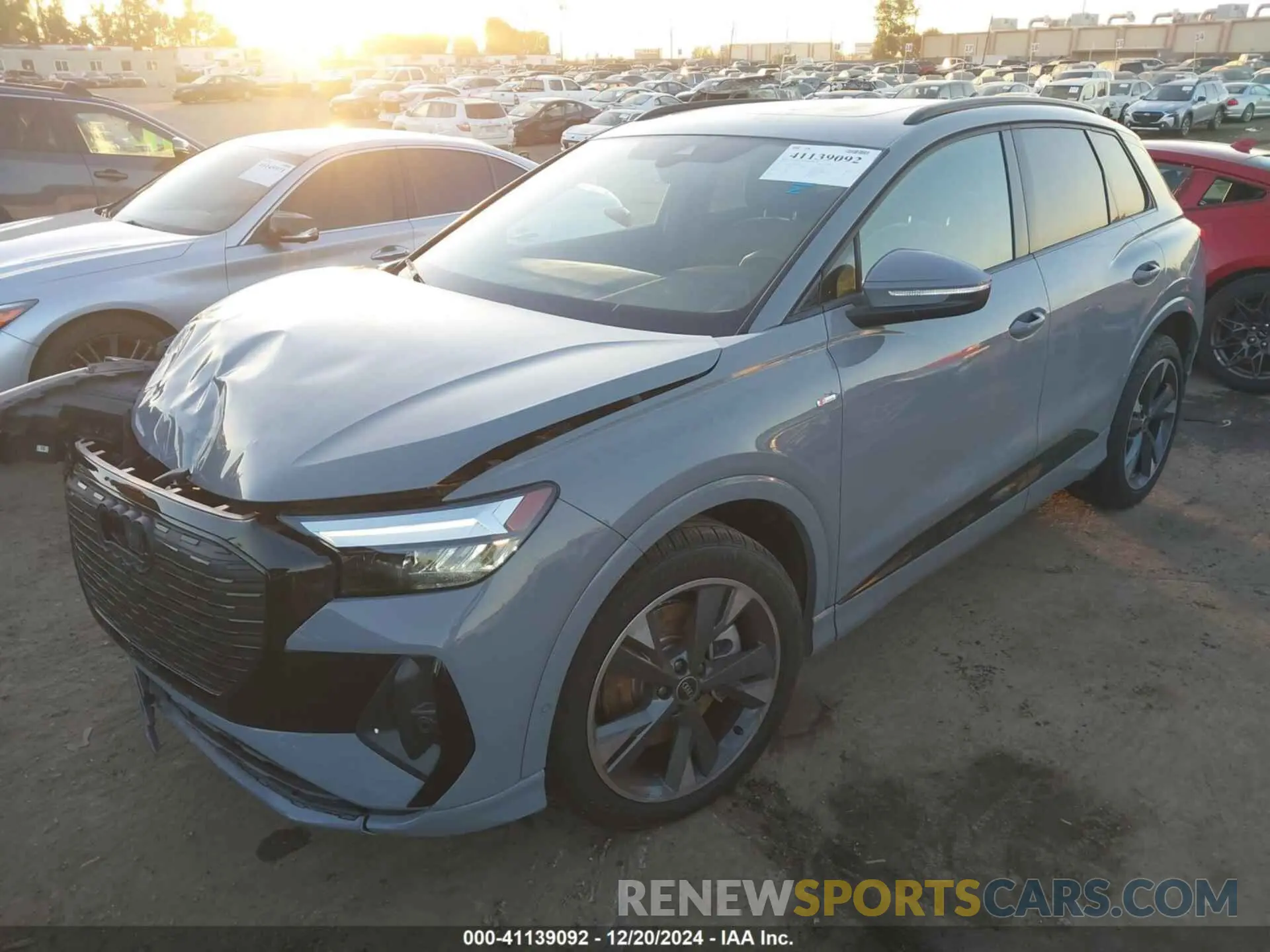 2 fotografías del automóvil dañado WA1L2BFZ7RP001802 AUDI Q4 E-TRON 2024