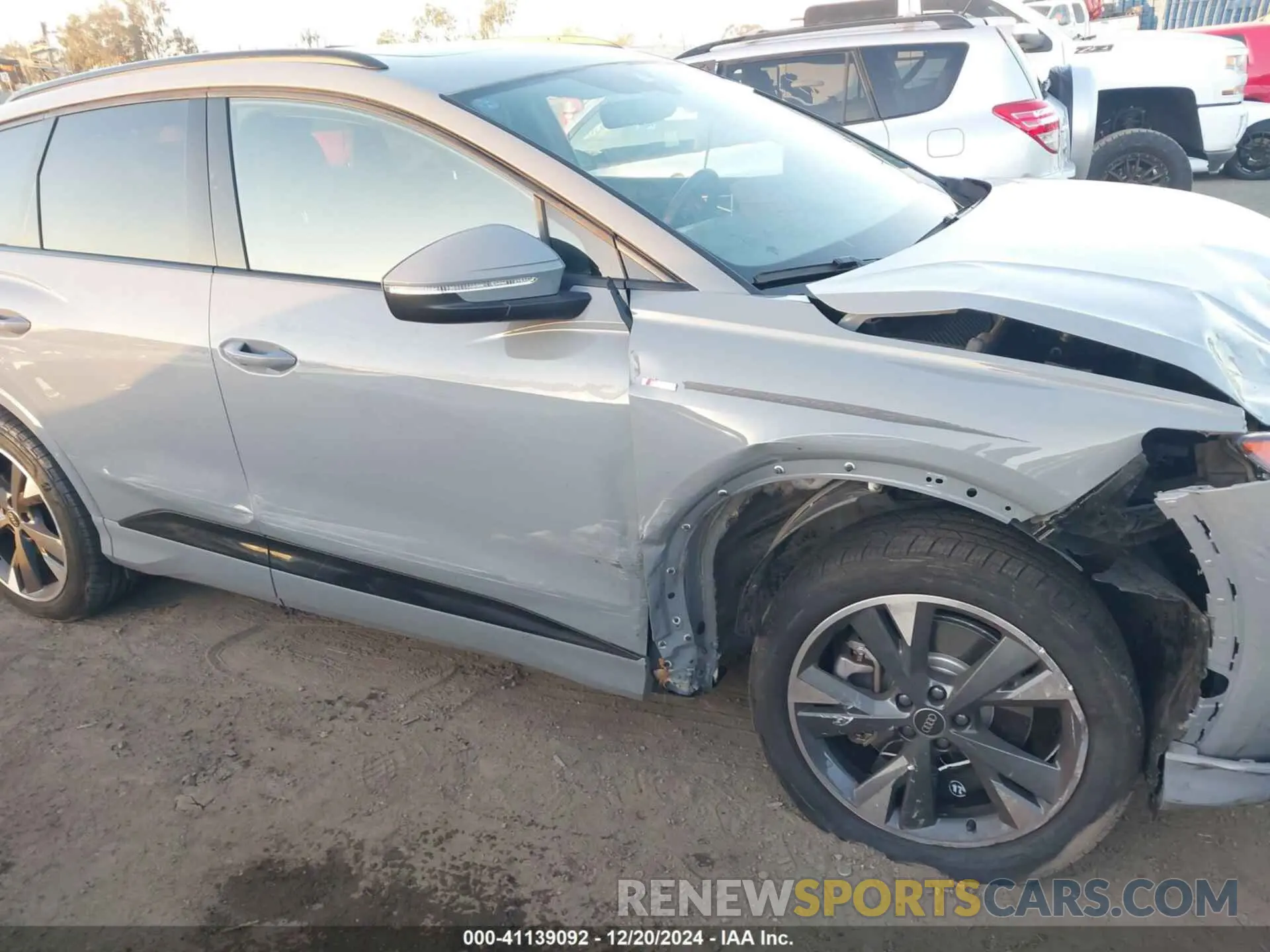 20 fotografías del automóvil dañado WA1L2BFZ7RP001802 AUDI Q4 E-TRON 2024