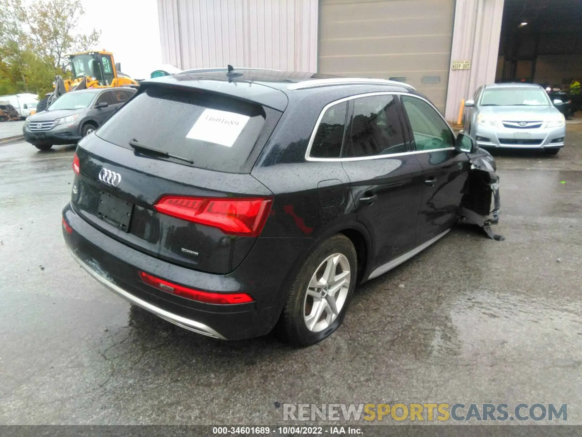 4 fotografías del automóvil dañado WA1ANAFY2K2035388 AUDI Q5 2019
