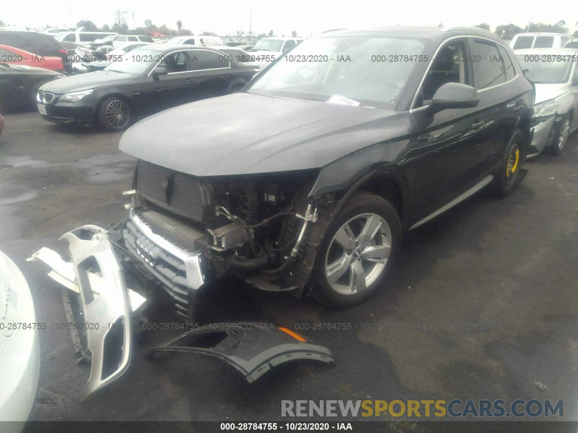 2 fotografías del automóvil dañado WA1ANAFY2K2059884 AUDI Q5 2019