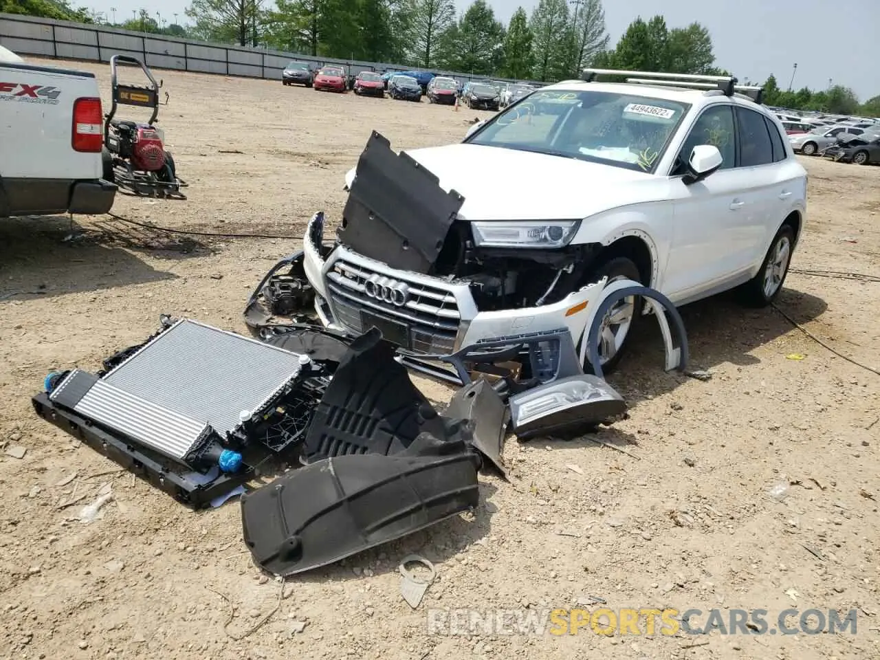 2 fotografías del automóvil dañado WA1ANAFY4K2131295 AUDI Q5 2019