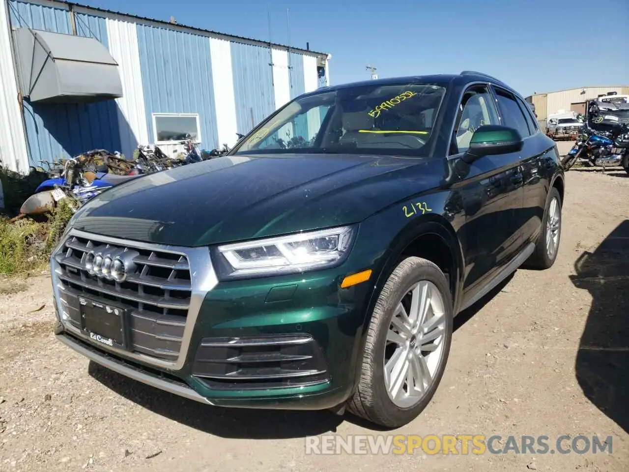 2 fotografías del automóvil dañado WA1BNAFYXK2106406 AUDI Q5 2019