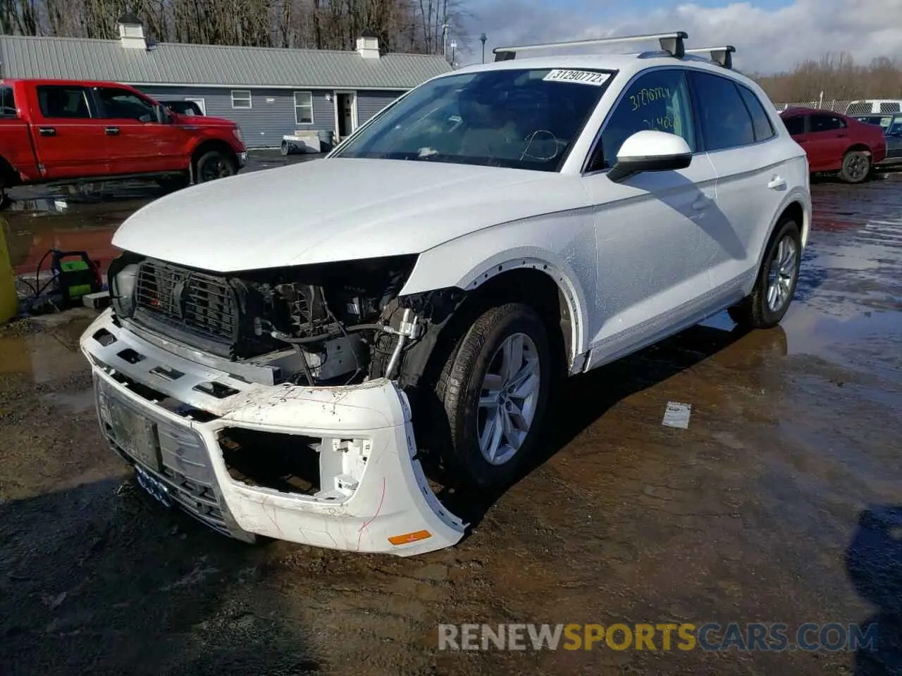 2 fotografías del automóvil dañado WA1ANAFY6L2056133 AUDI Q5 2020