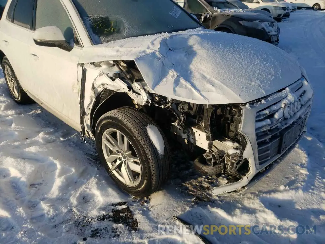 9 fotografías del automóvil dañado WA1ANAFY8L2064329 AUDI Q5 2020