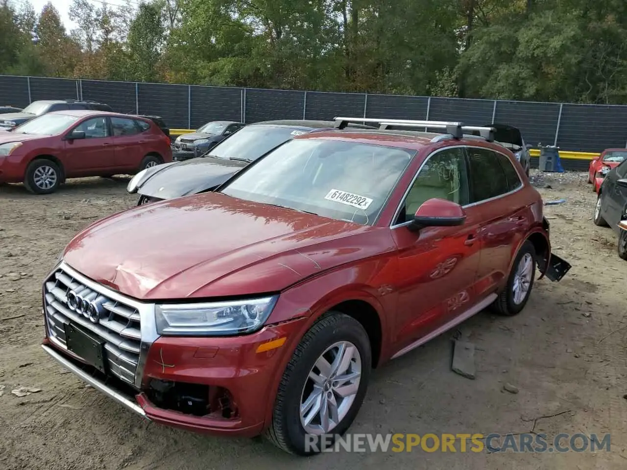 2 fotografías del automóvil dañado WA1ANAFY8L2090655 AUDI Q5 2020