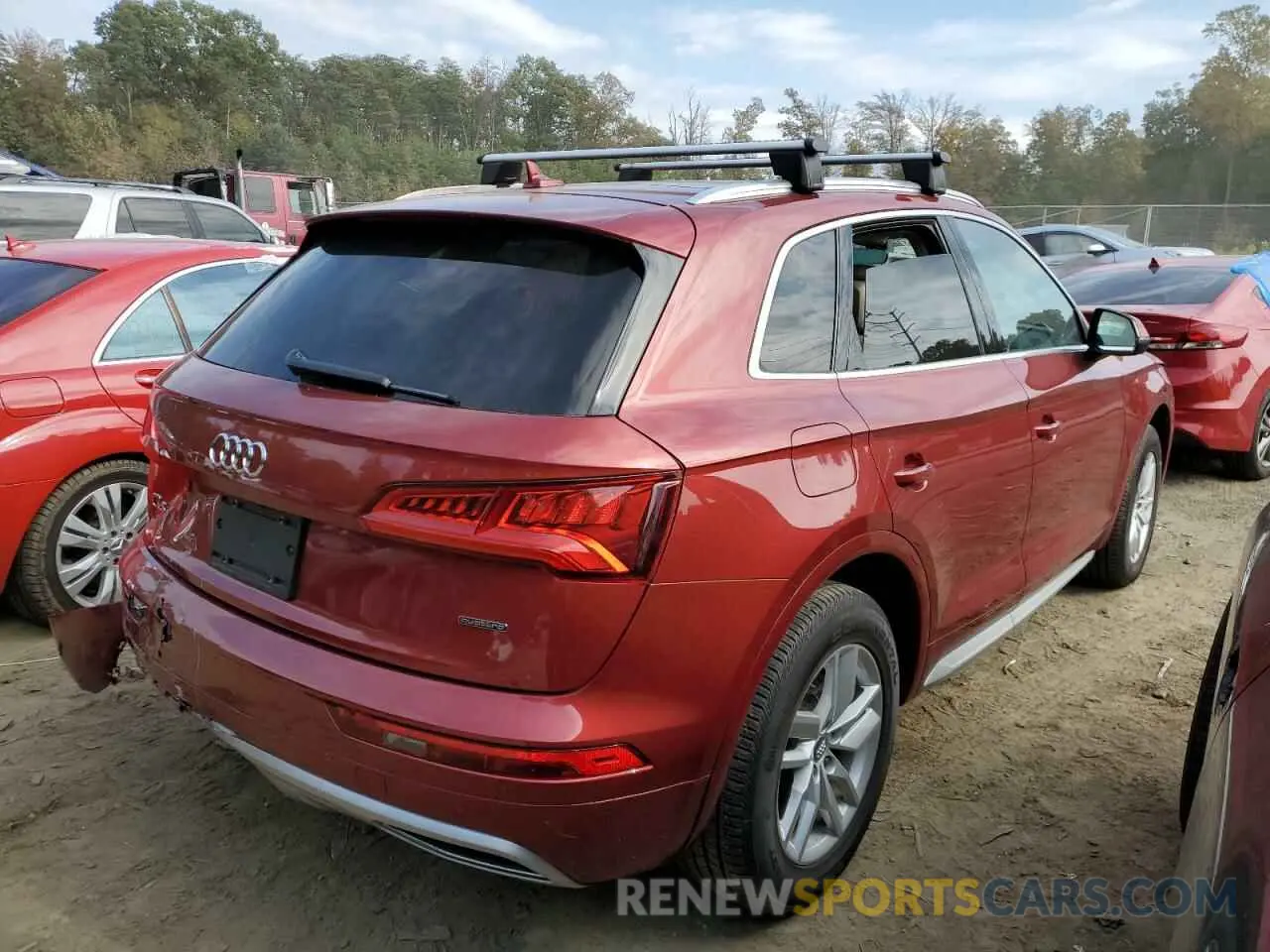 4 fotografías del automóvil dañado WA1ANAFY8L2090655 AUDI Q5 2020