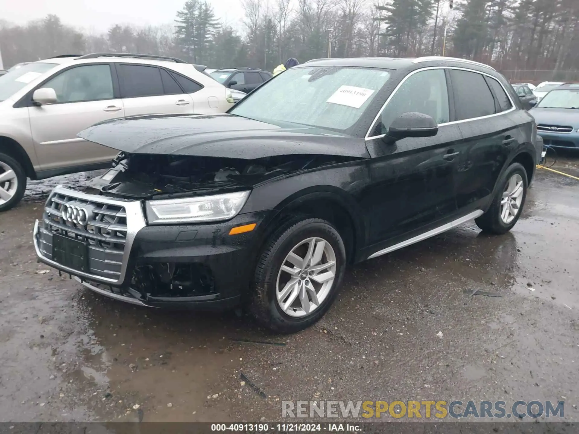 2 fotografías del automóvil dañado WA1ANAFY8L2106708 AUDI Q5 2020
