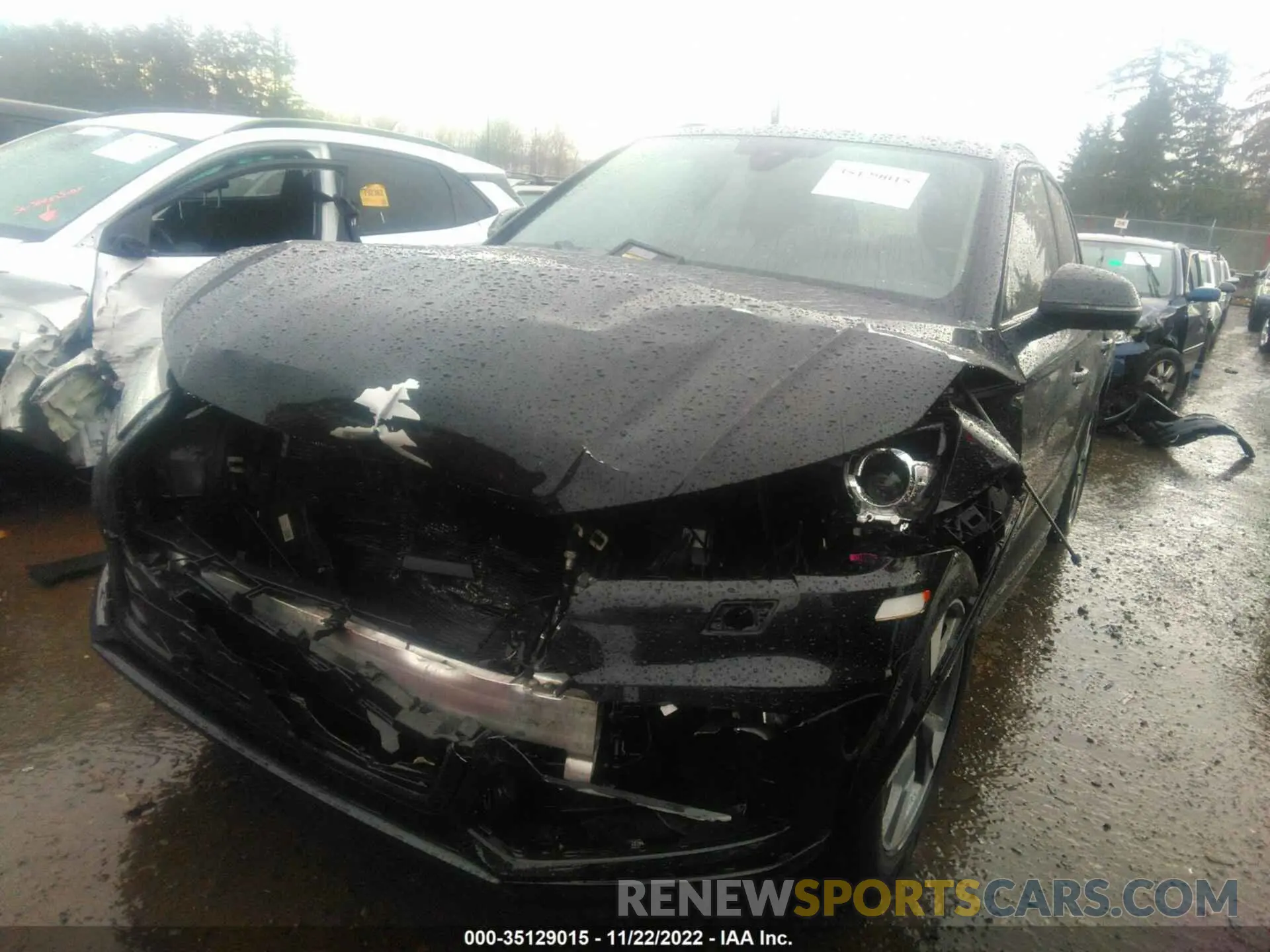 2 fotografías del automóvil dañado WA1ANAFY8L2112556 AUDI Q5 2020
