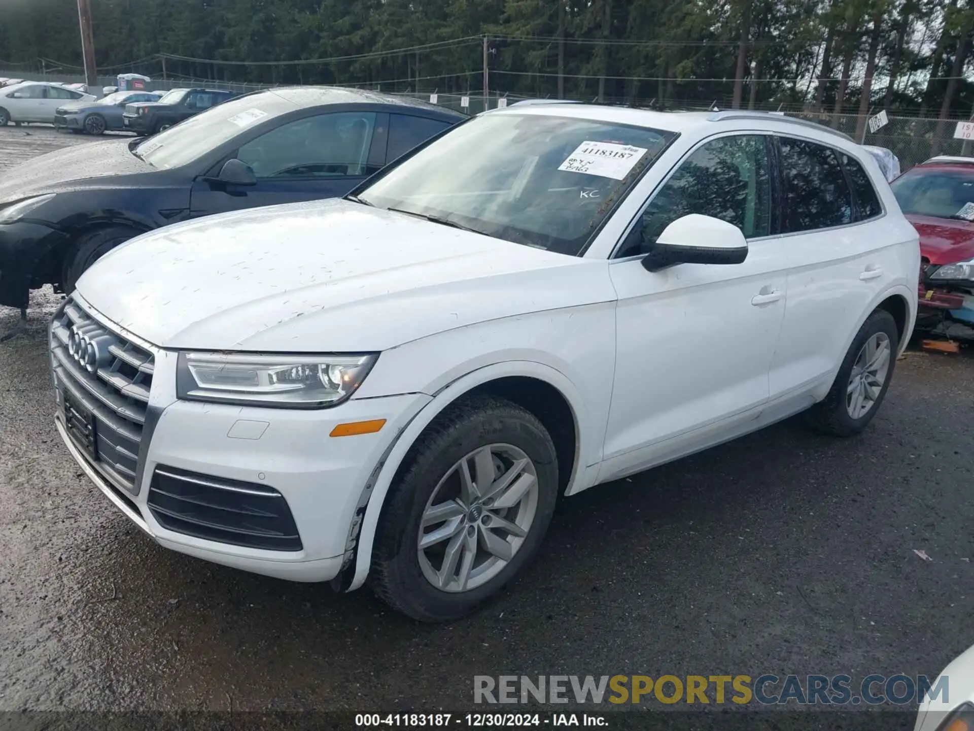 2 fotografías del automóvil dañado WA1ANAFY9L2031372 AUDI Q5 2020