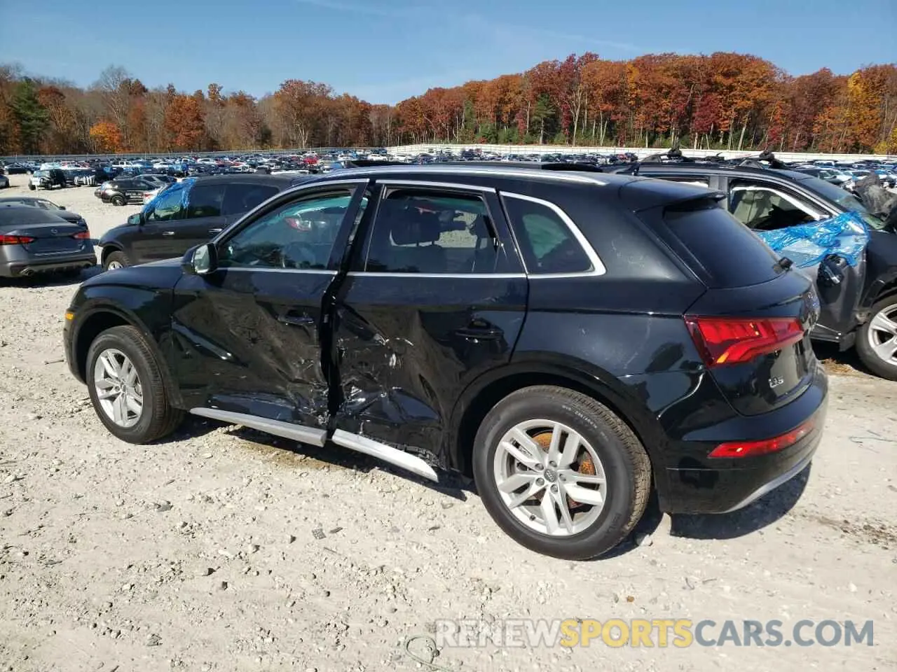 2 fotografías del automóvil dañado WA1ANAFY9L2099056 AUDI Q5 2020