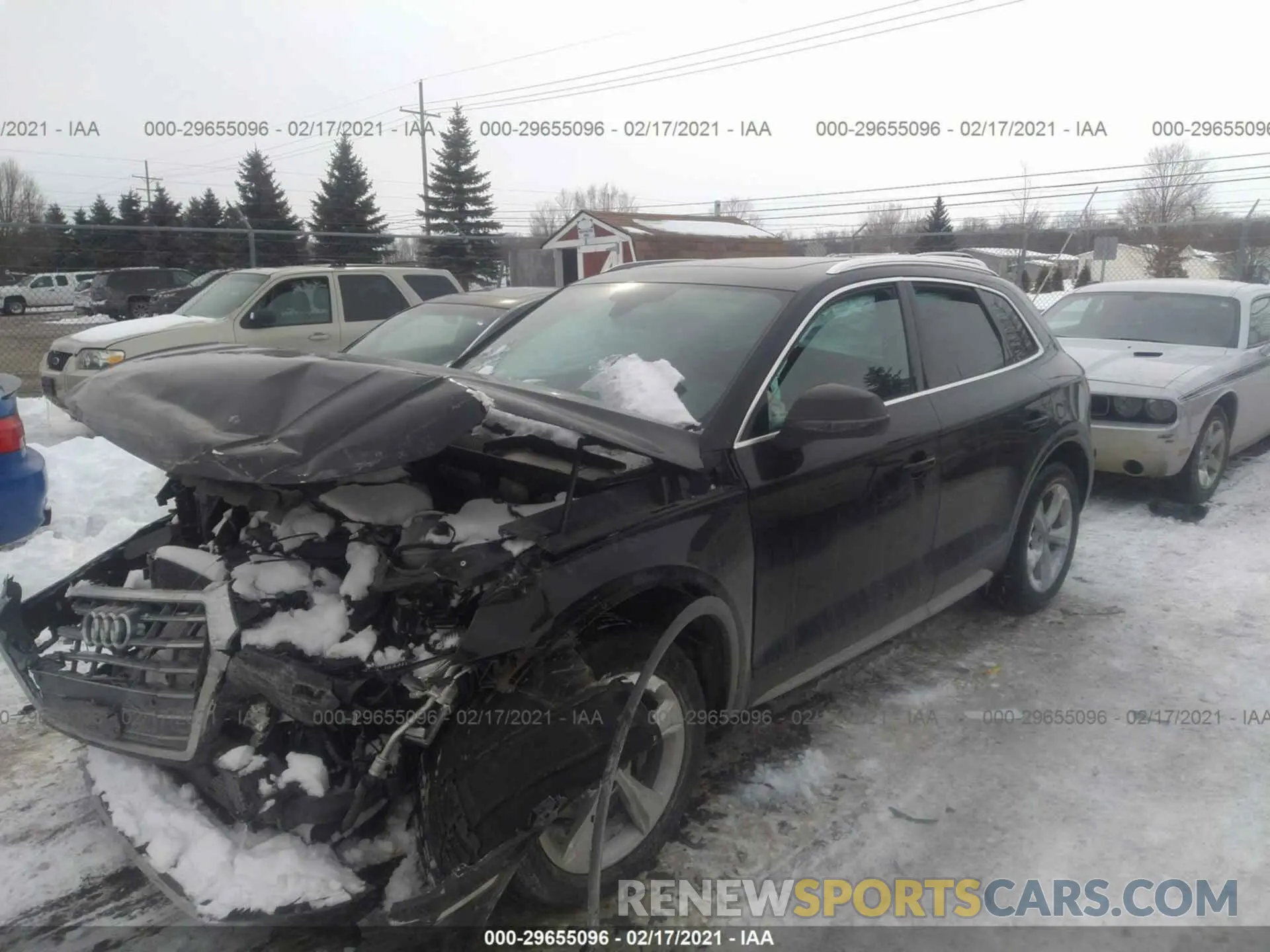 2 fotografías del automóvil dañado WA1BNAFY3L2029217 AUDI Q5 2020