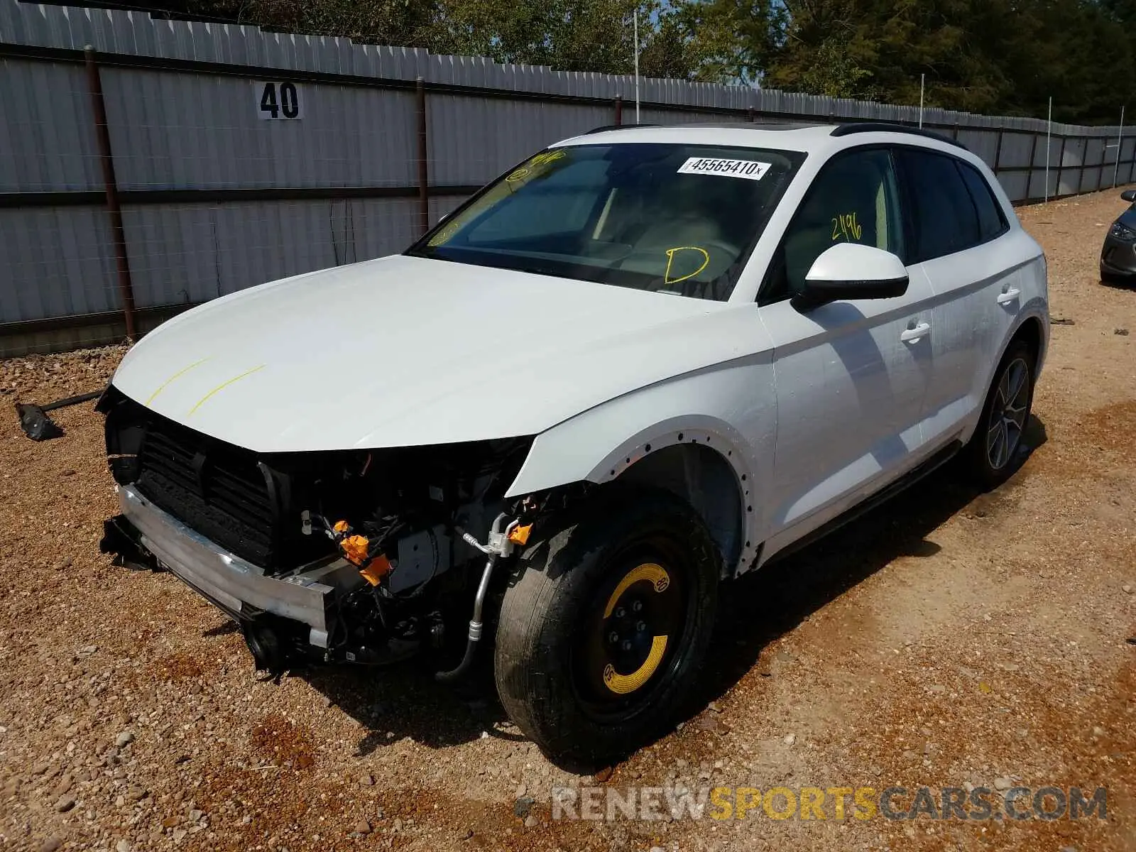 2 fotografías del automóvil dañado WA1CNAFY7L2078781 AUDI Q5 2020