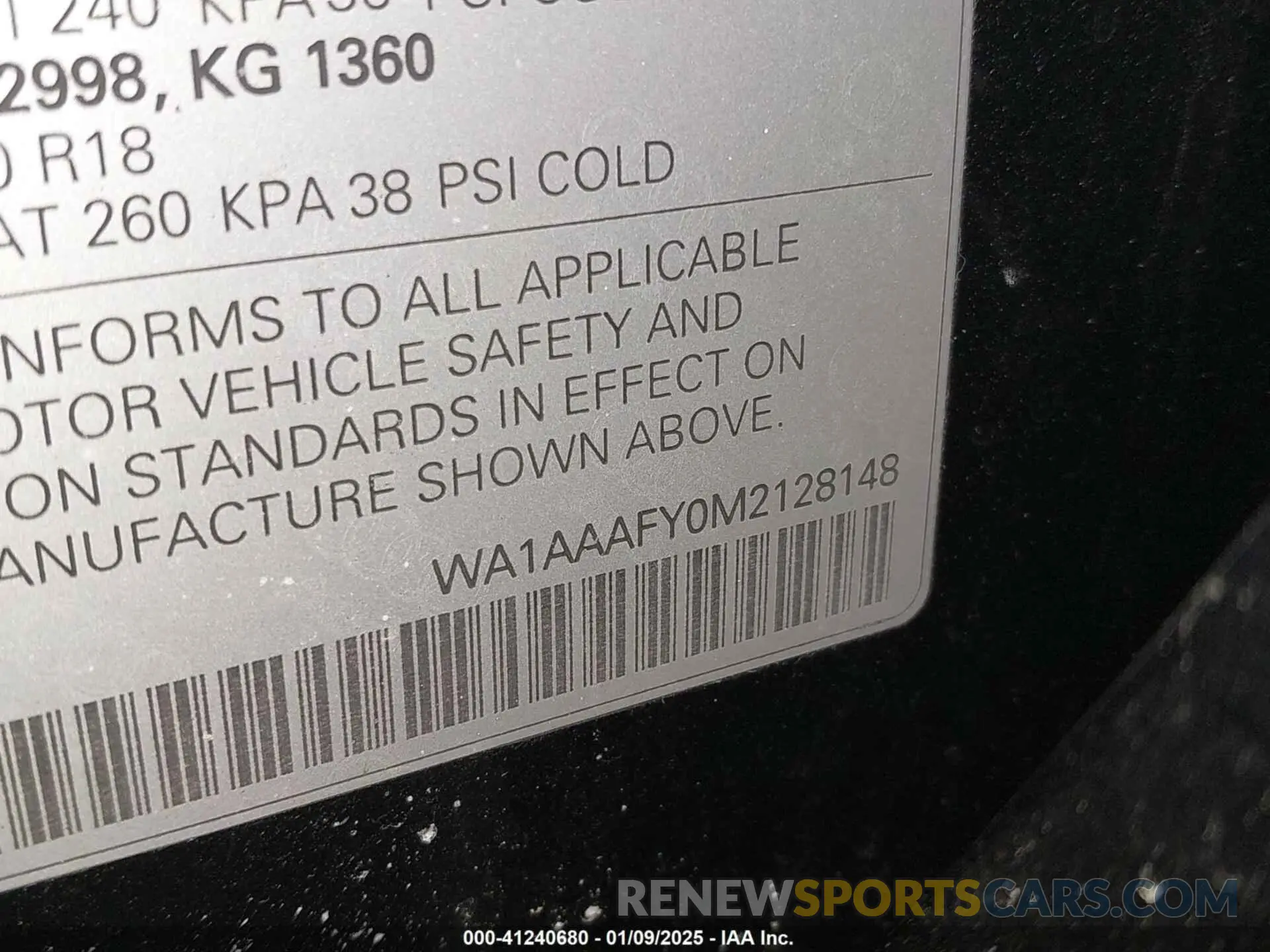 9 fotografías del automóvil dañado WA1AAAFY0M2128148 AUDI Q5 2021