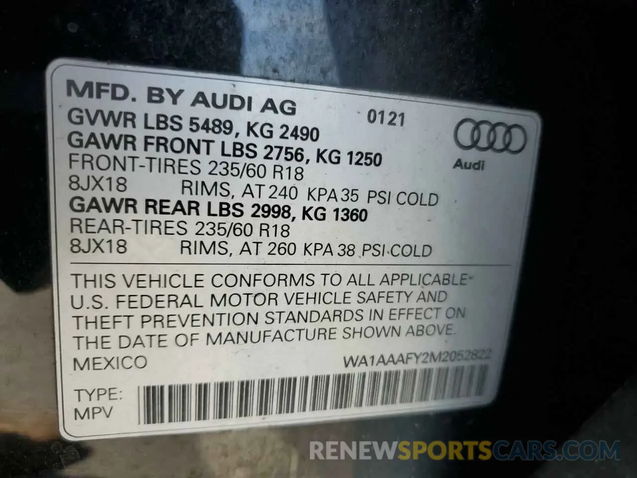 13 fotografías del automóvil dañado WA1AAAFY2M2052822 AUDI Q5 2021