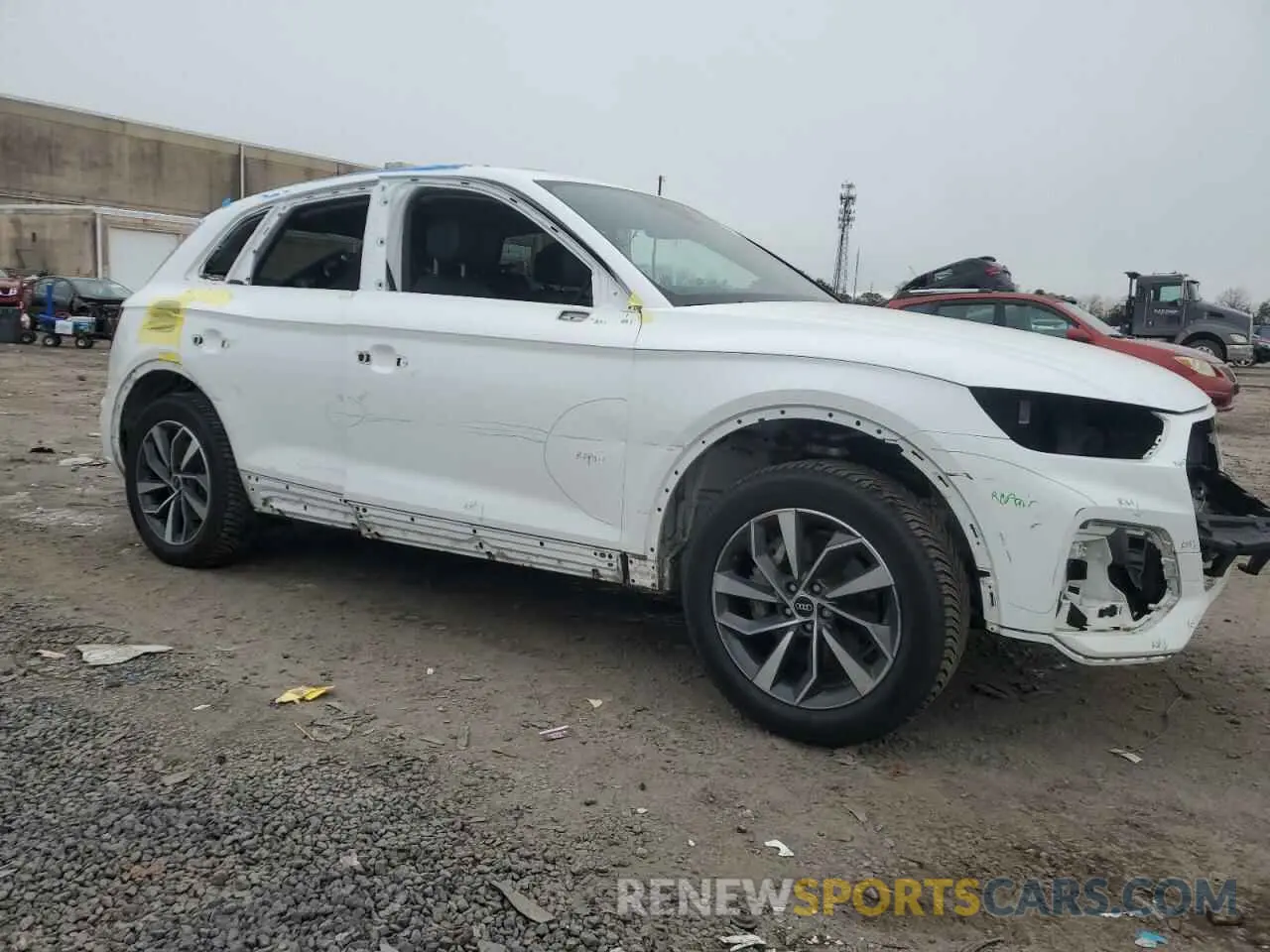 4 fotografías del automóvil dañado WA1AAAFY3M2128323 AUDI Q5 2021