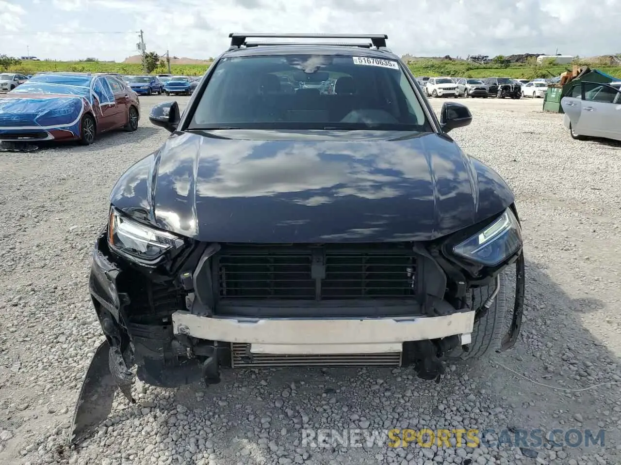 5 fotografías del automóvil dañado WA1AAAFY4M2010832 AUDI Q5 2021
